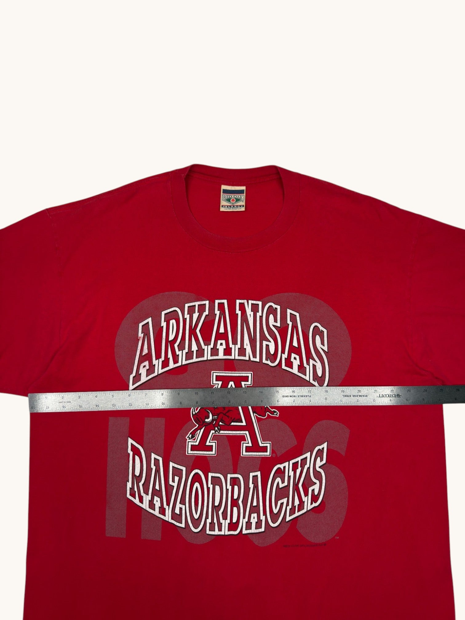 90s Red Oak Arkansas Razorbacks Tee - 2XL