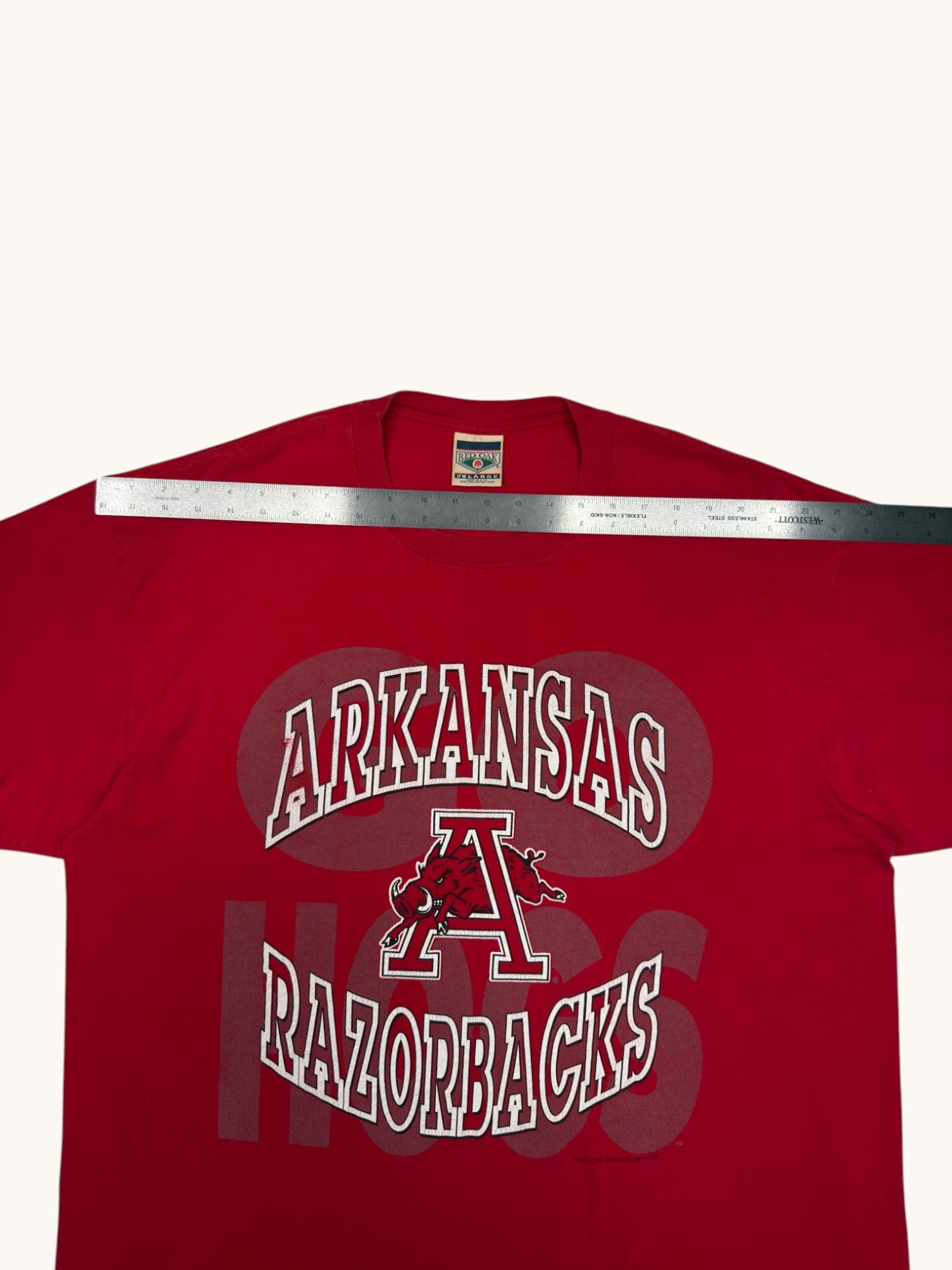 90s Red Oak Arkansas Razorbacks Tee - 2XL