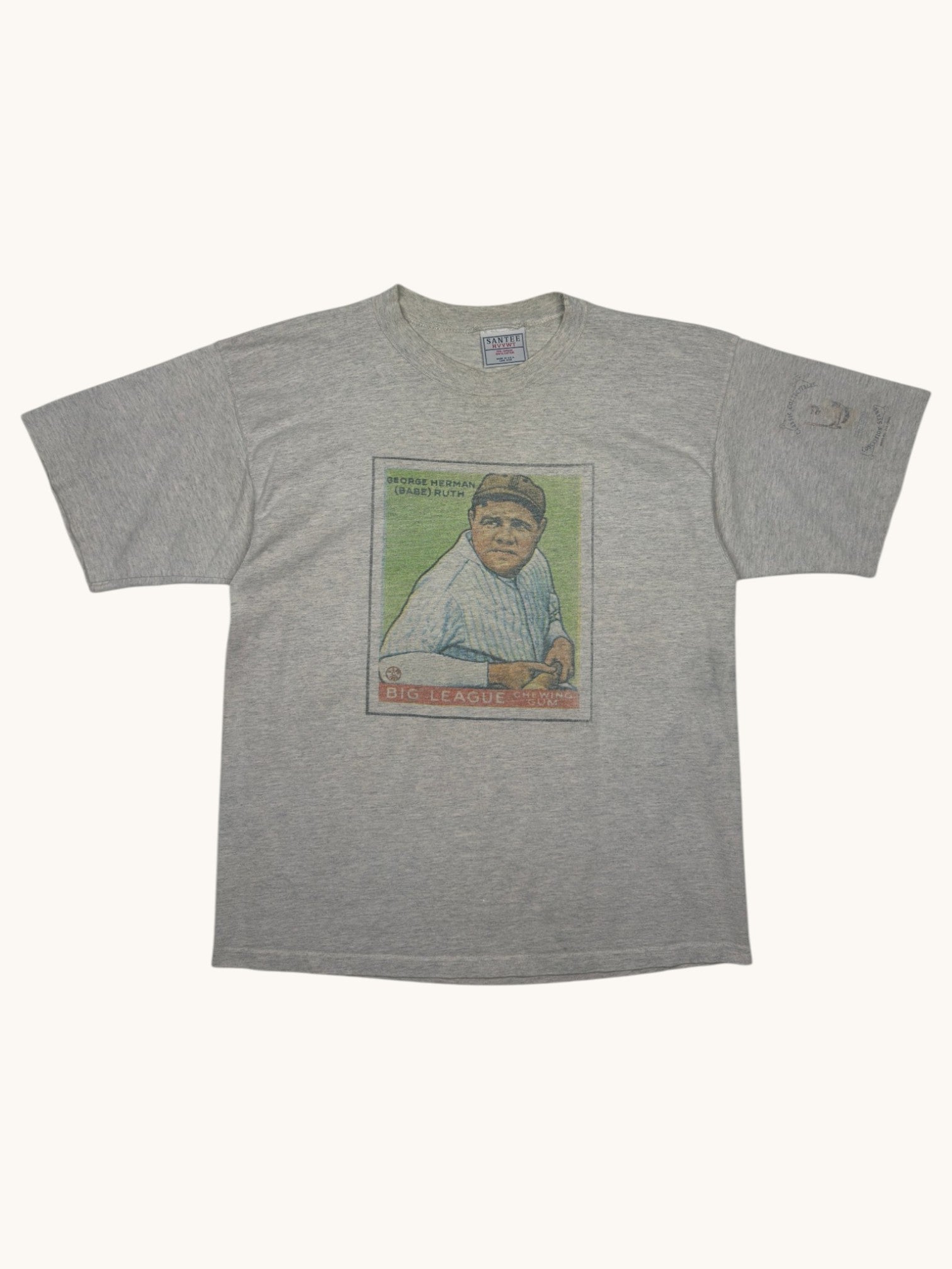 90s Santee Hvywt Gray Babe Ruth Tee