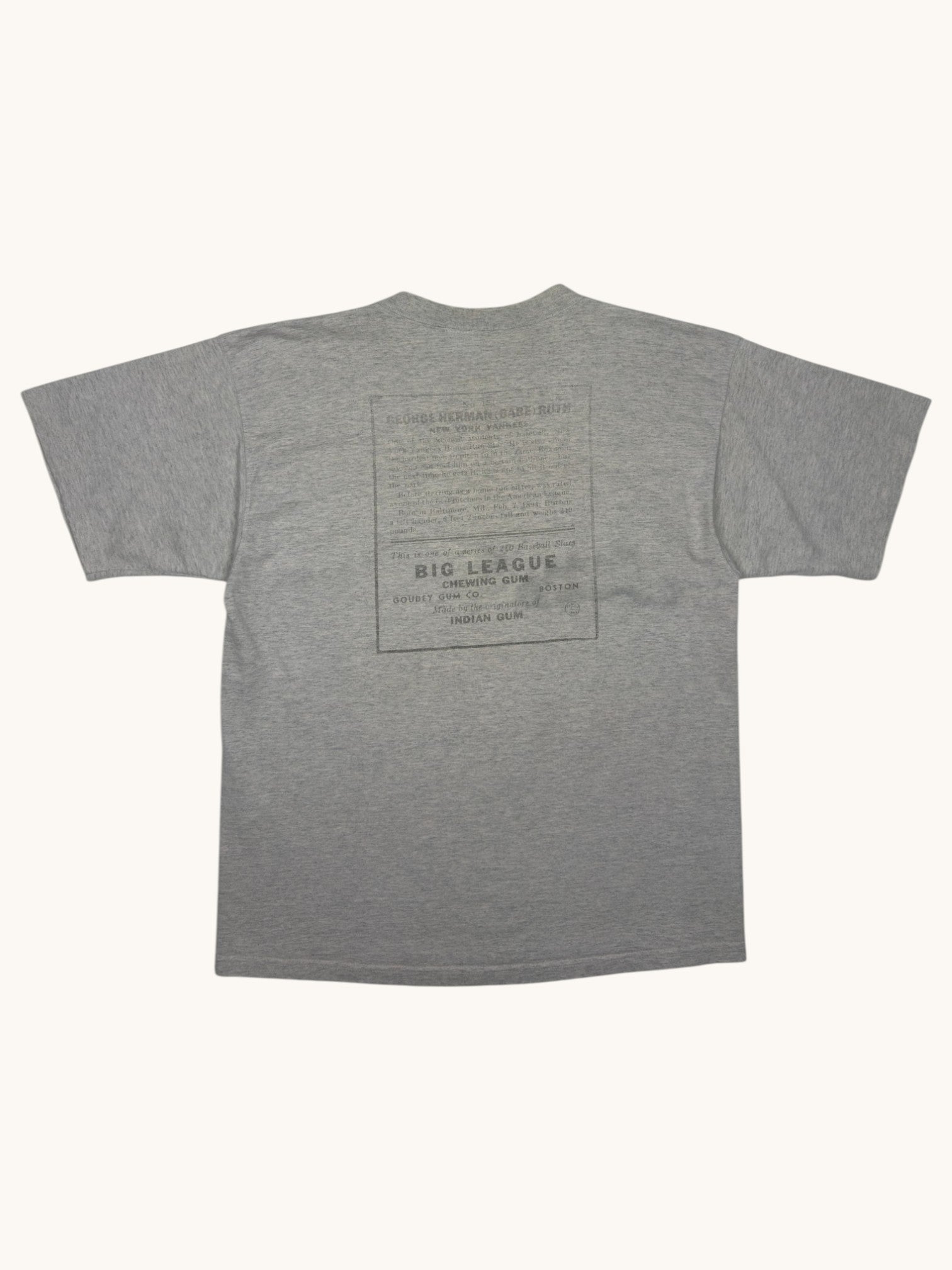 90s Santee Hvywt Gray Babe Ruth Tee