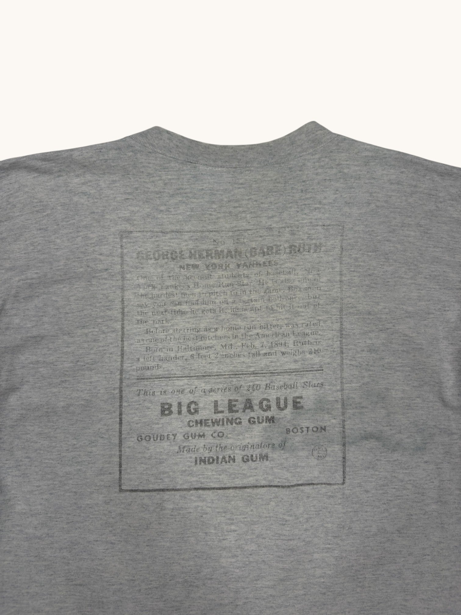 90s Santee Hvywt Gray Babe Ruth Tee