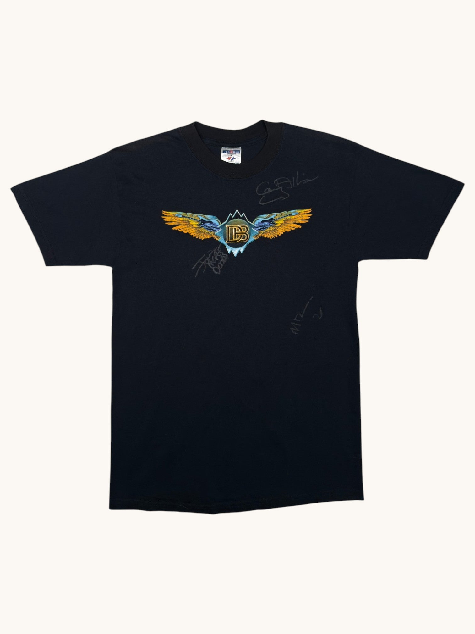 90s Jerzees Black Signed Doobie Brothers Tee - M