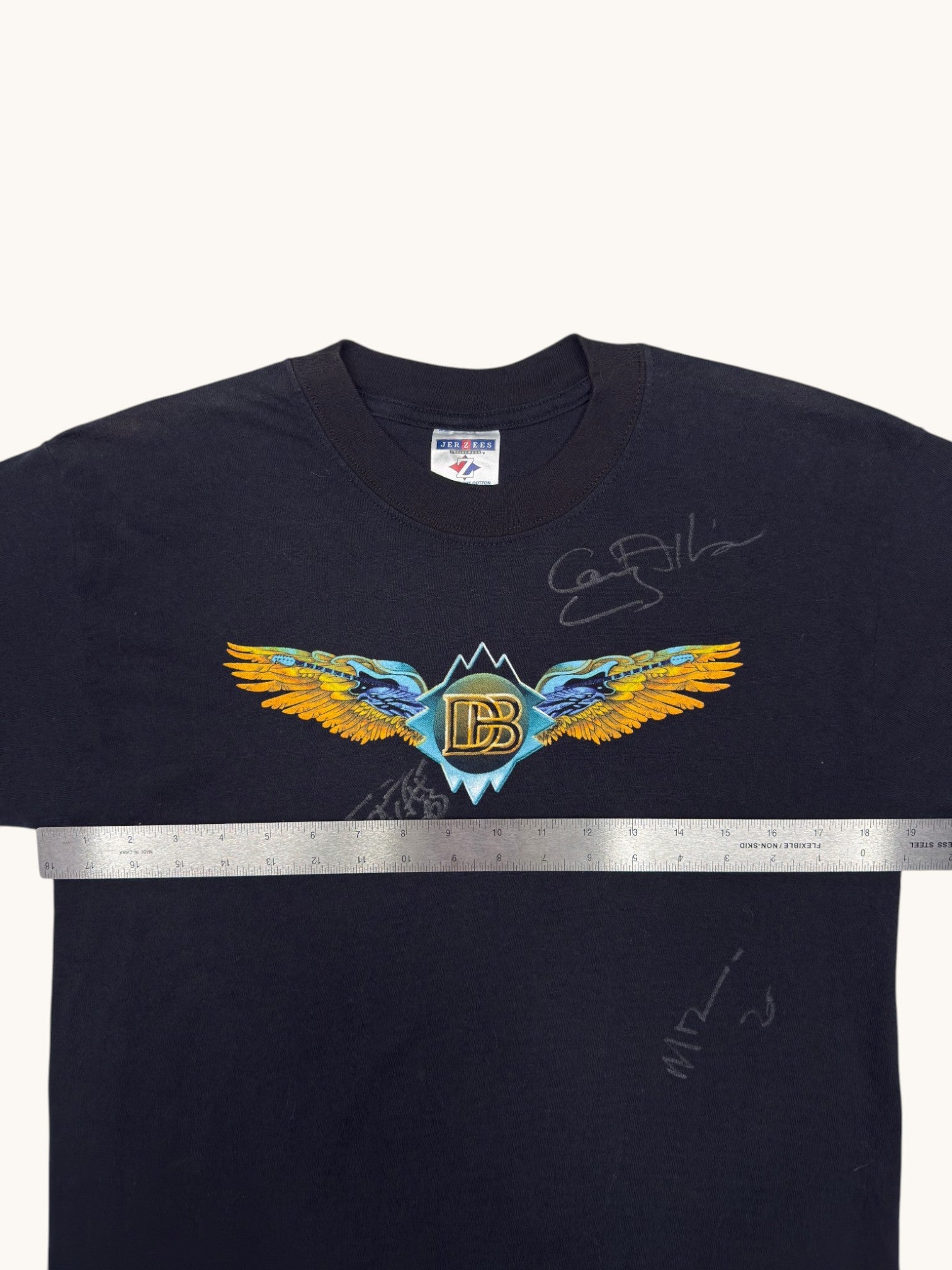 90s Jerzees Black Signed Doobie Brothers Tee - M