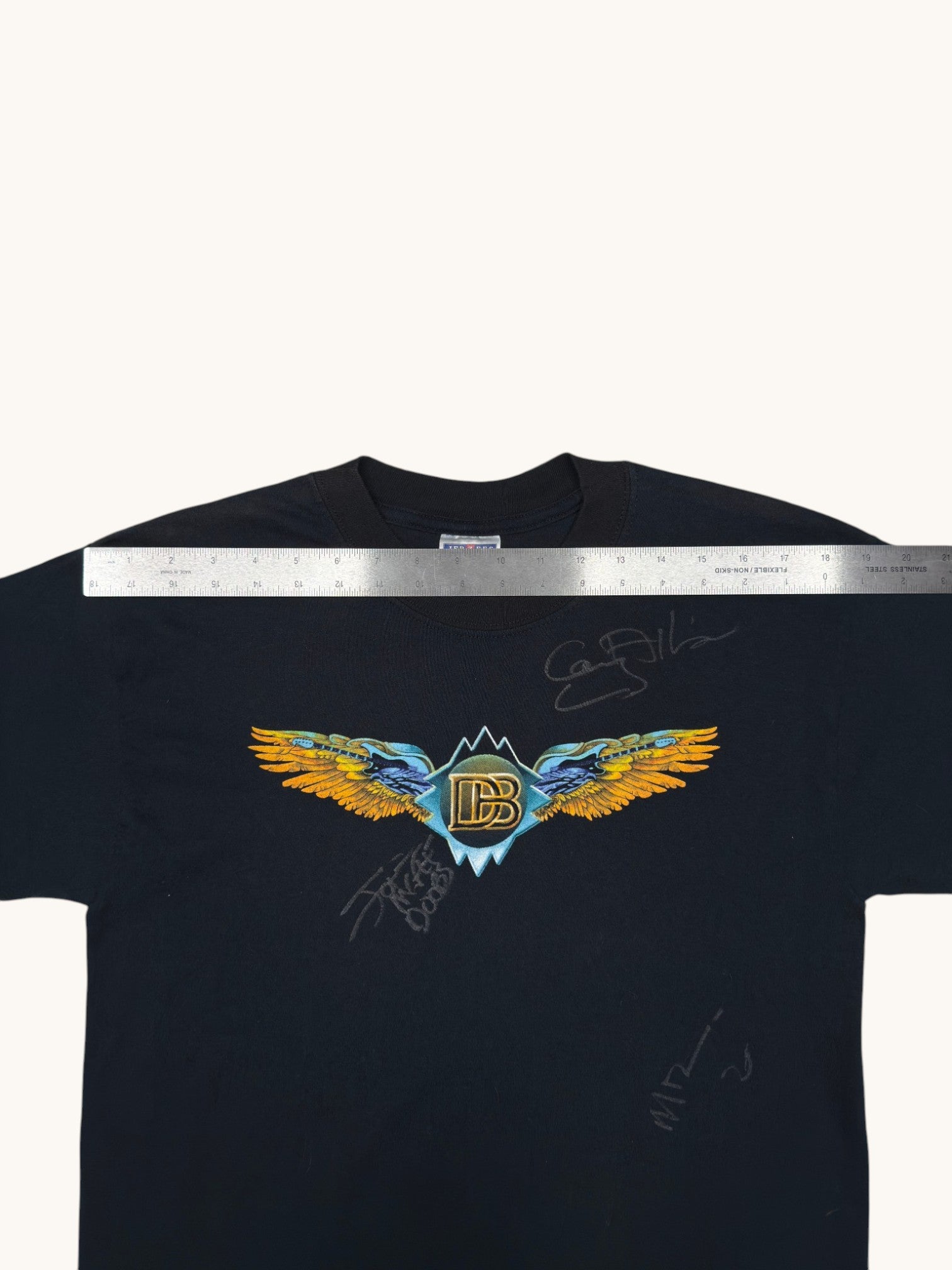 90s Jerzees Black Signed Doobie Brothers Tee - M