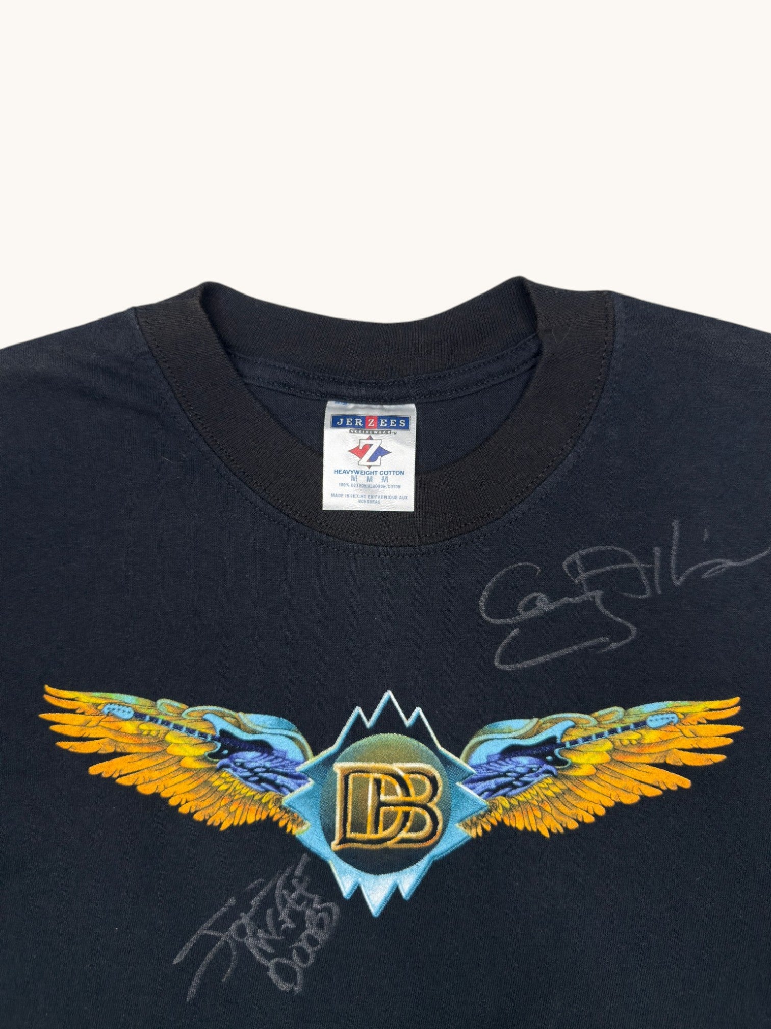 90s Jerzees Black Signed Doobie Brothers Tee - M