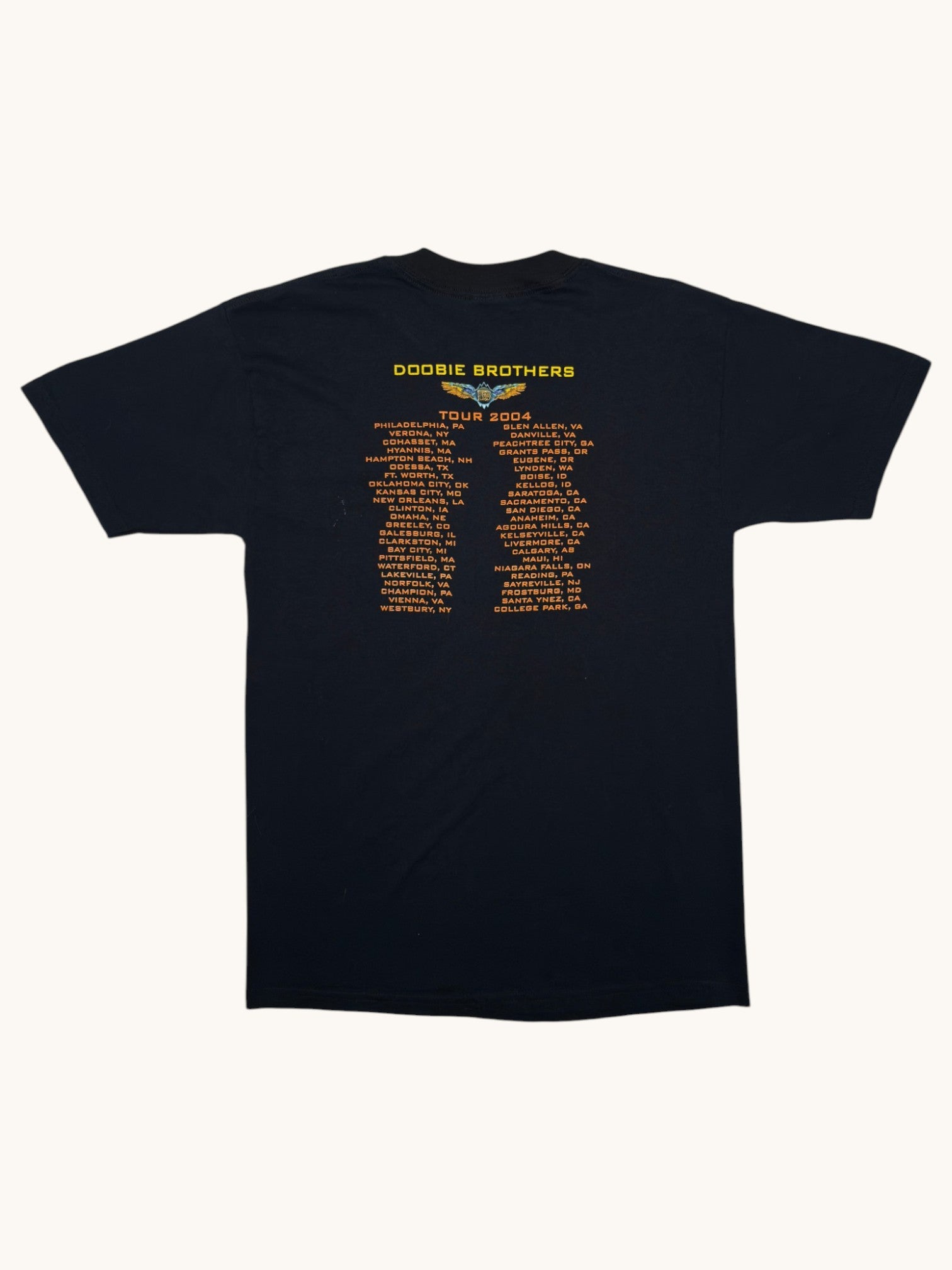 90s Jerzees Black Signed Doobie Brothers Tee - M