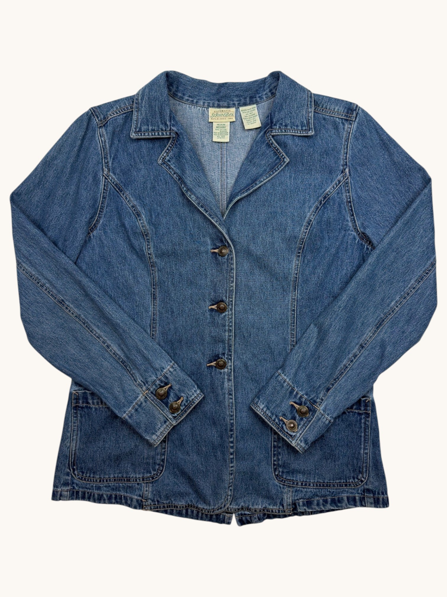 90s St. John's Bay Blue Denim Jacket - M