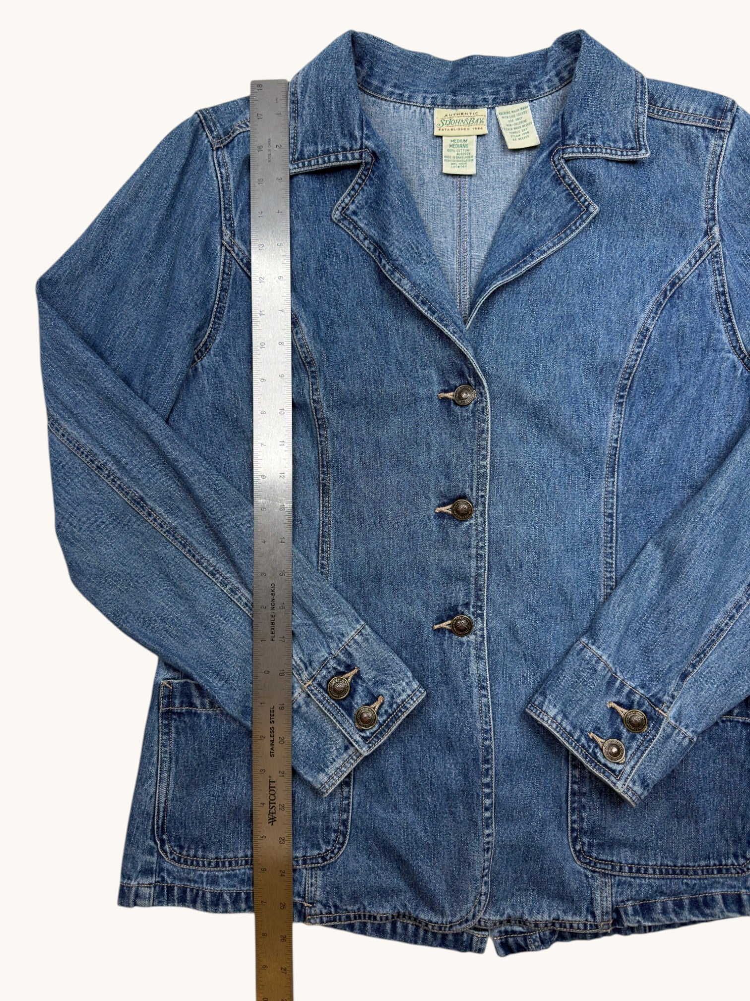 90s St. John's Bay Blue Denim Jacket - M