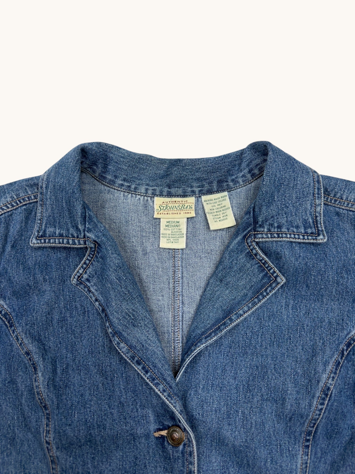 90s St. John's Bay Blue Denim Jacket - M