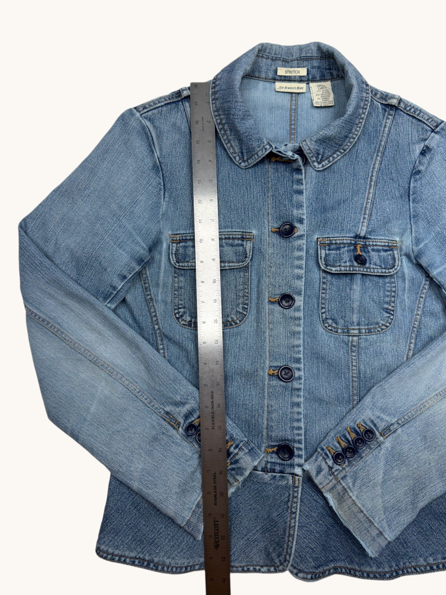 90s St. John's Bay Blue Denim Jacket - S