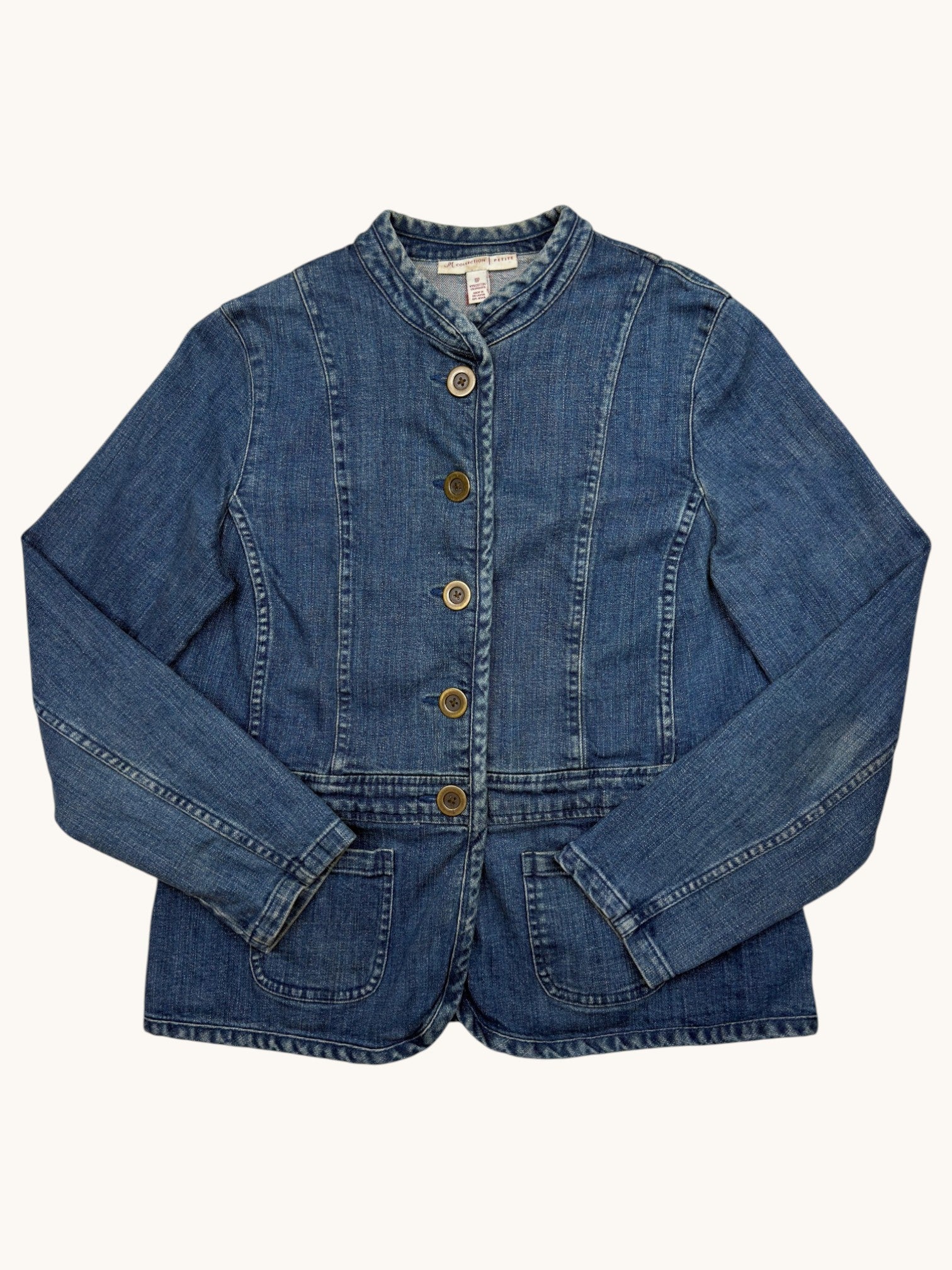 90s JM Collection Blue Denim Jacket - 10