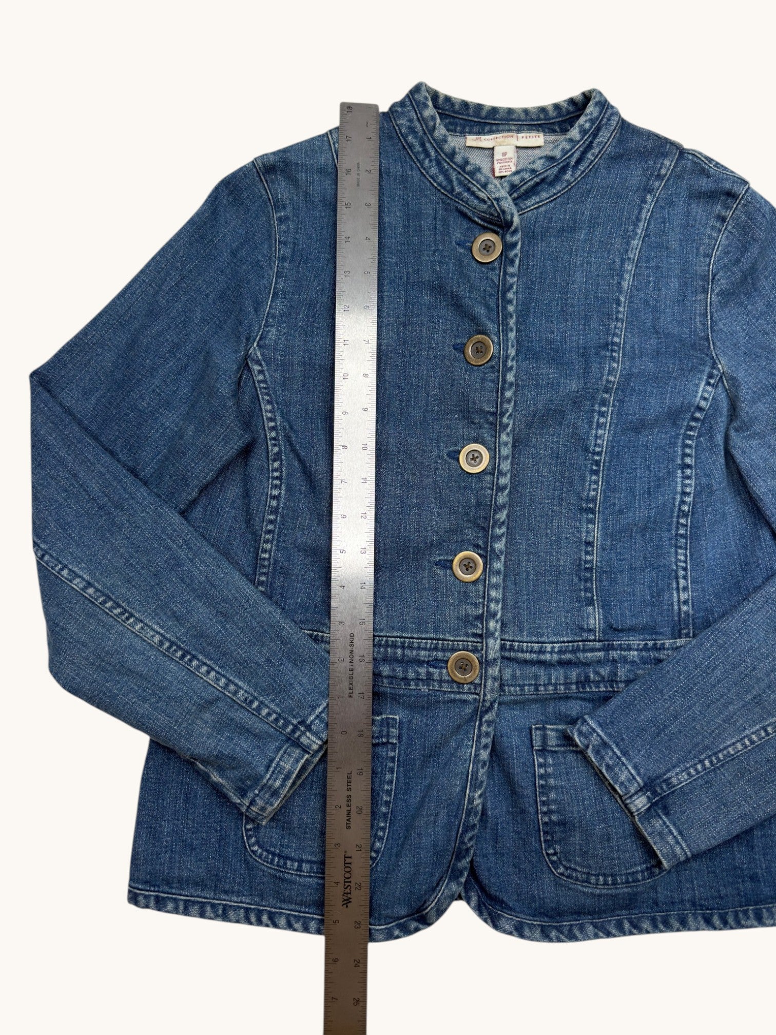90s JM Collection Blue Denim Jacket - 10
