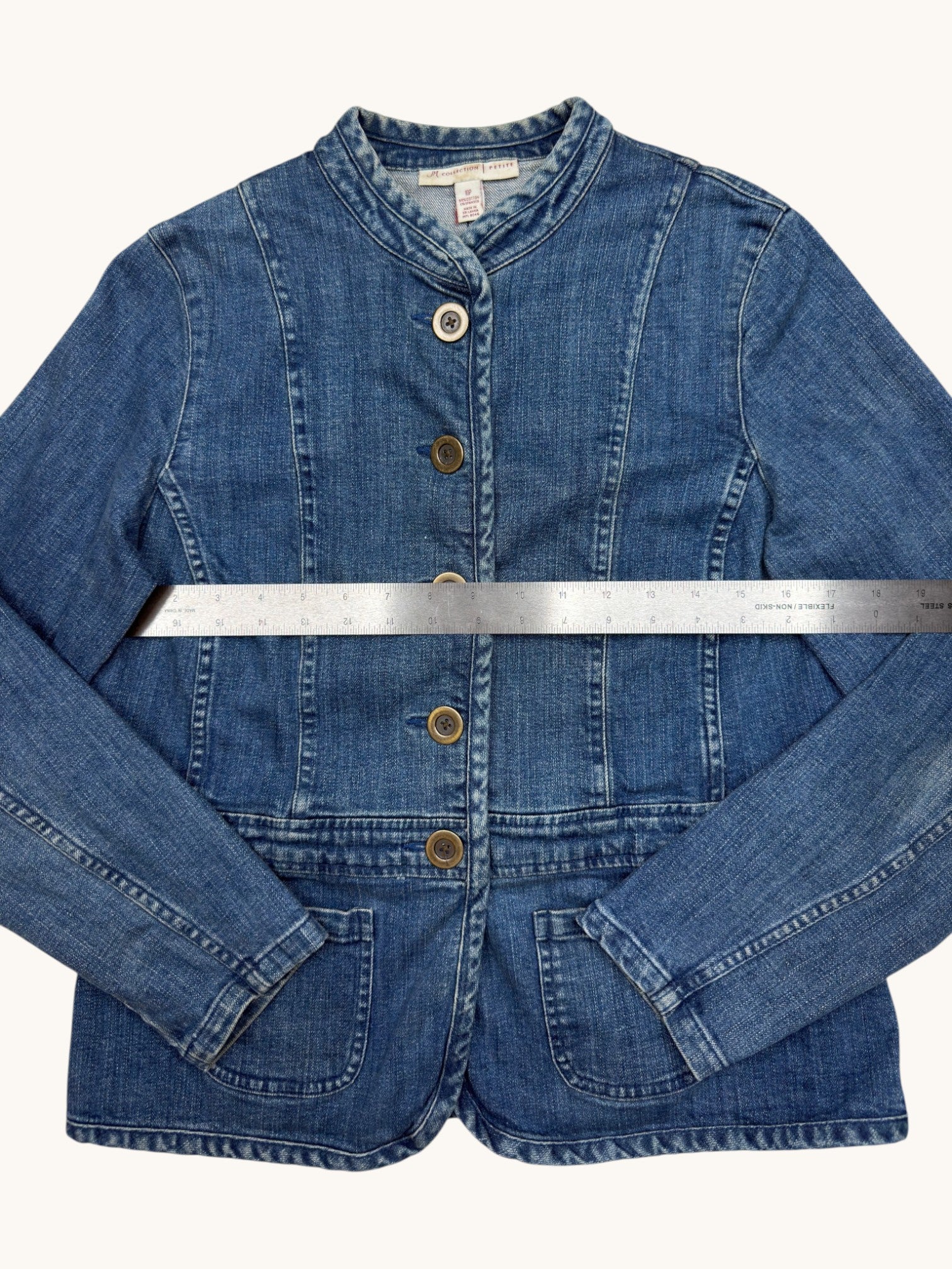 90s JM Collection Blue Denim Jacket - 10