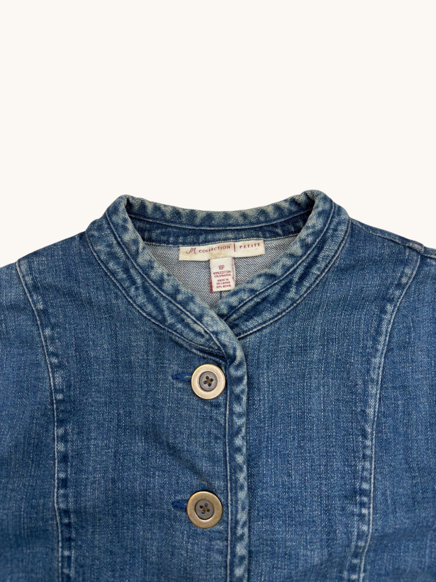 90s JM Collection Blue Denim Jacket - 10
