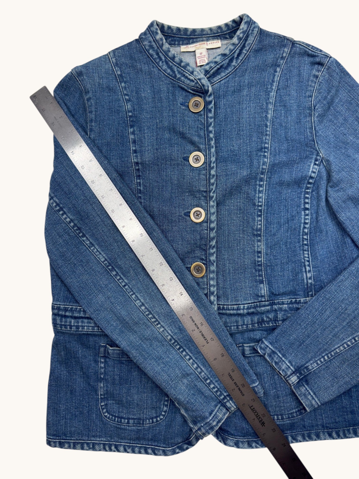 90s JM Collection Blue Denim Jacket - 10