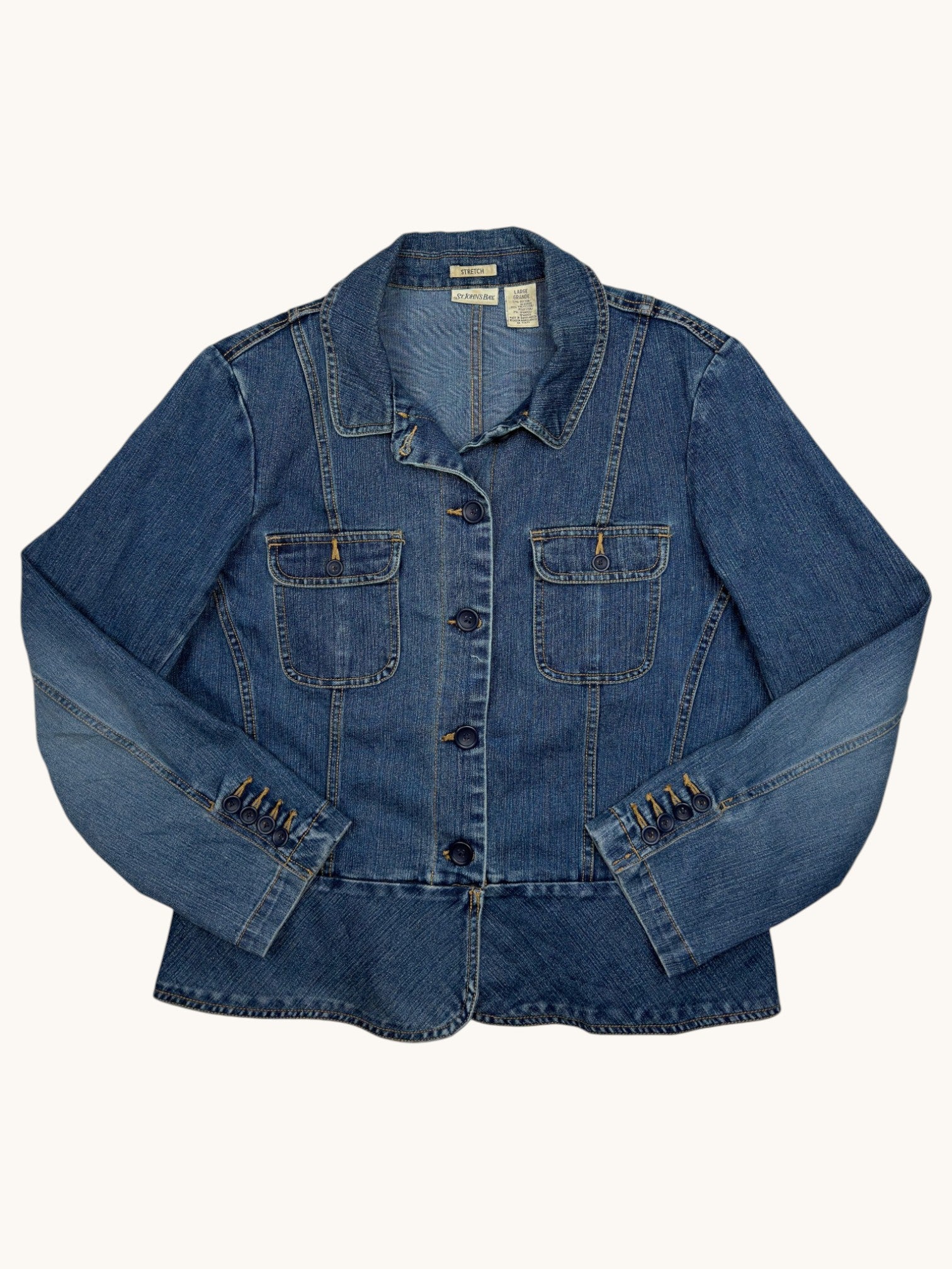 90s St. John's Bay Blue Denim Jacket - L