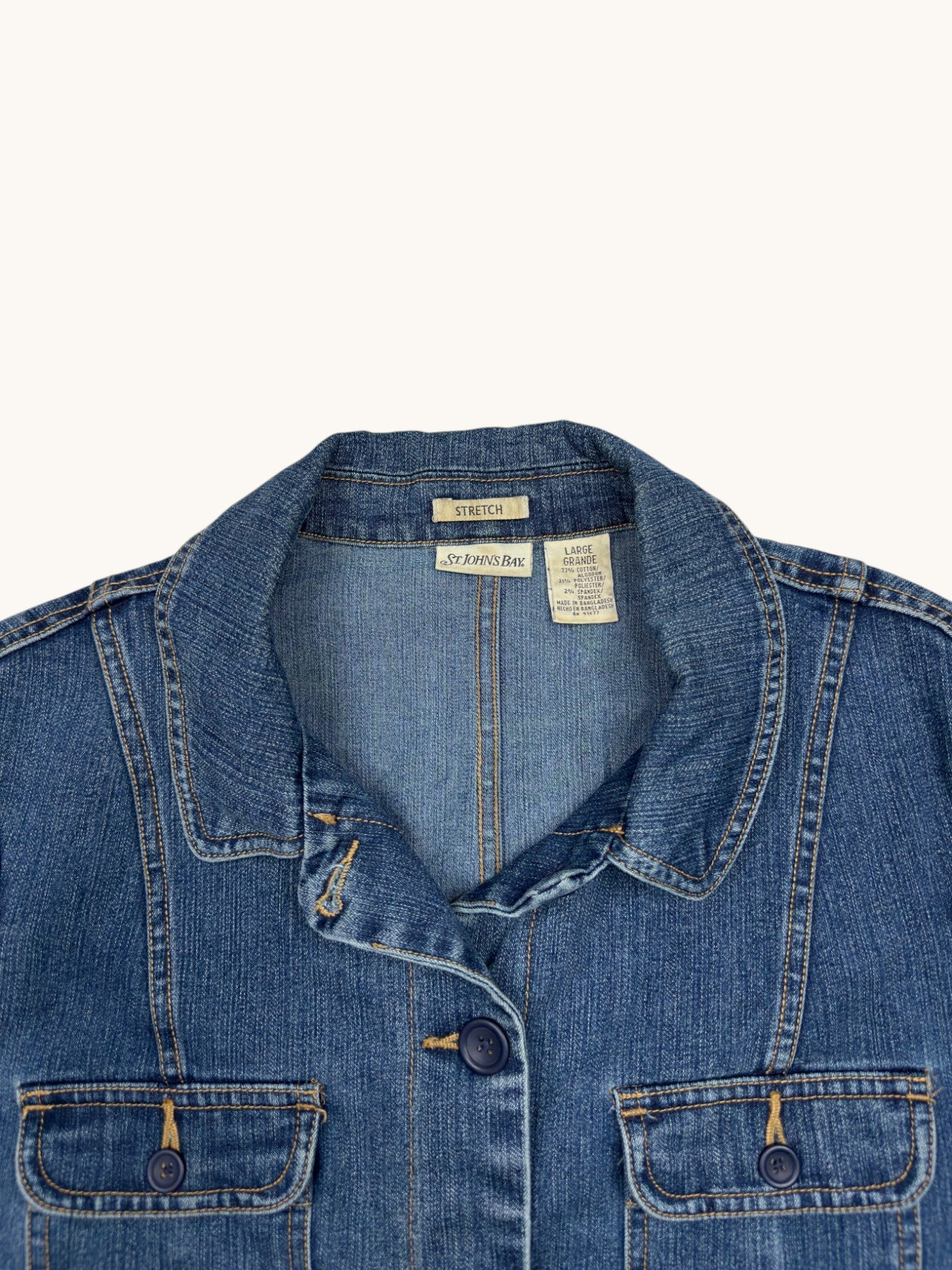 90s St. John's Bay Blue Denim Jacket - L