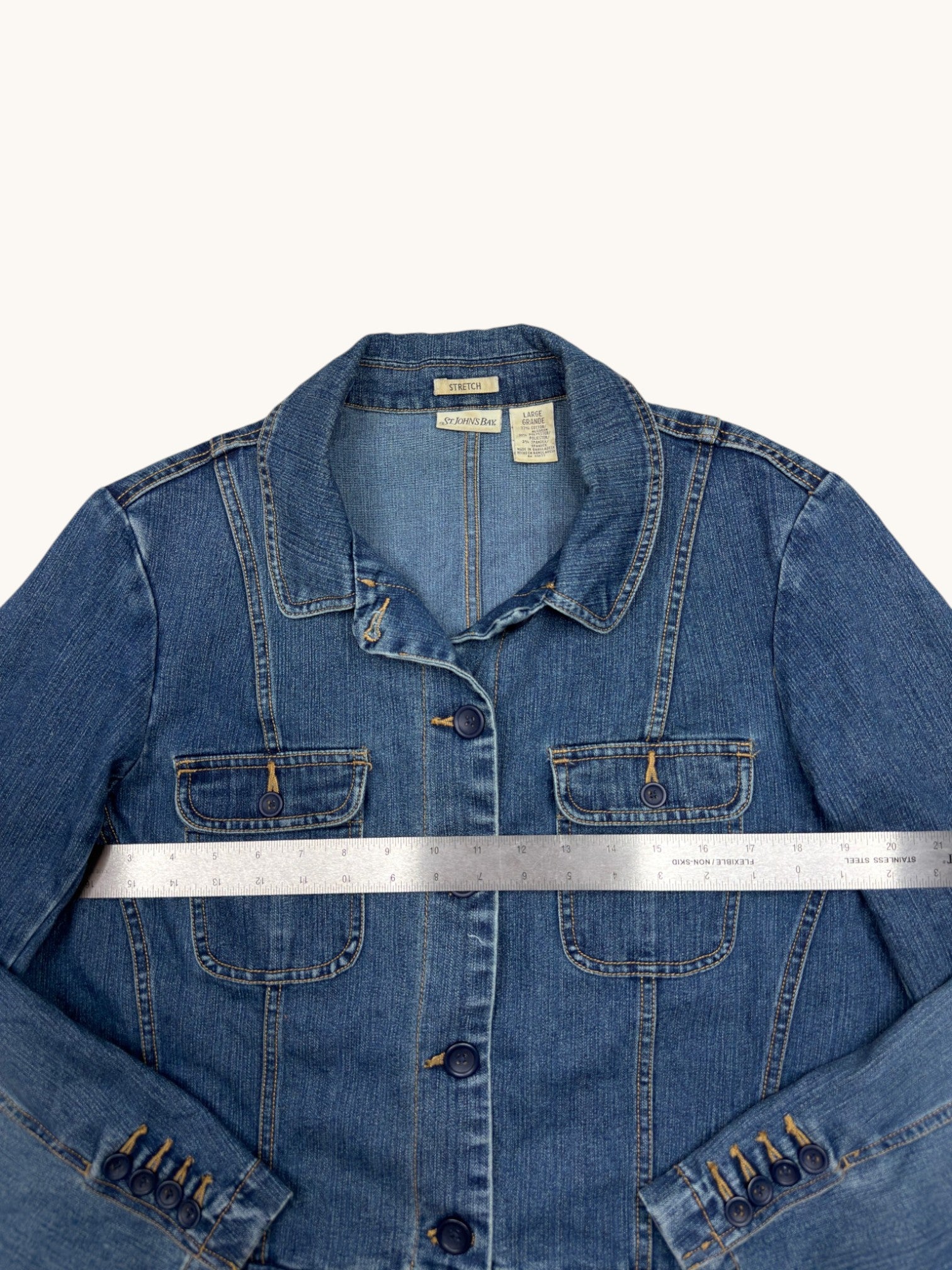 90s St. John's Bay Blue Denim Jacket - L