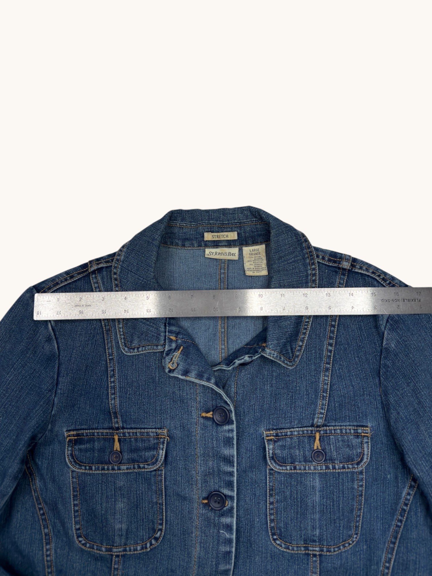 90s St. John's Bay Blue Denim Jacket - L
