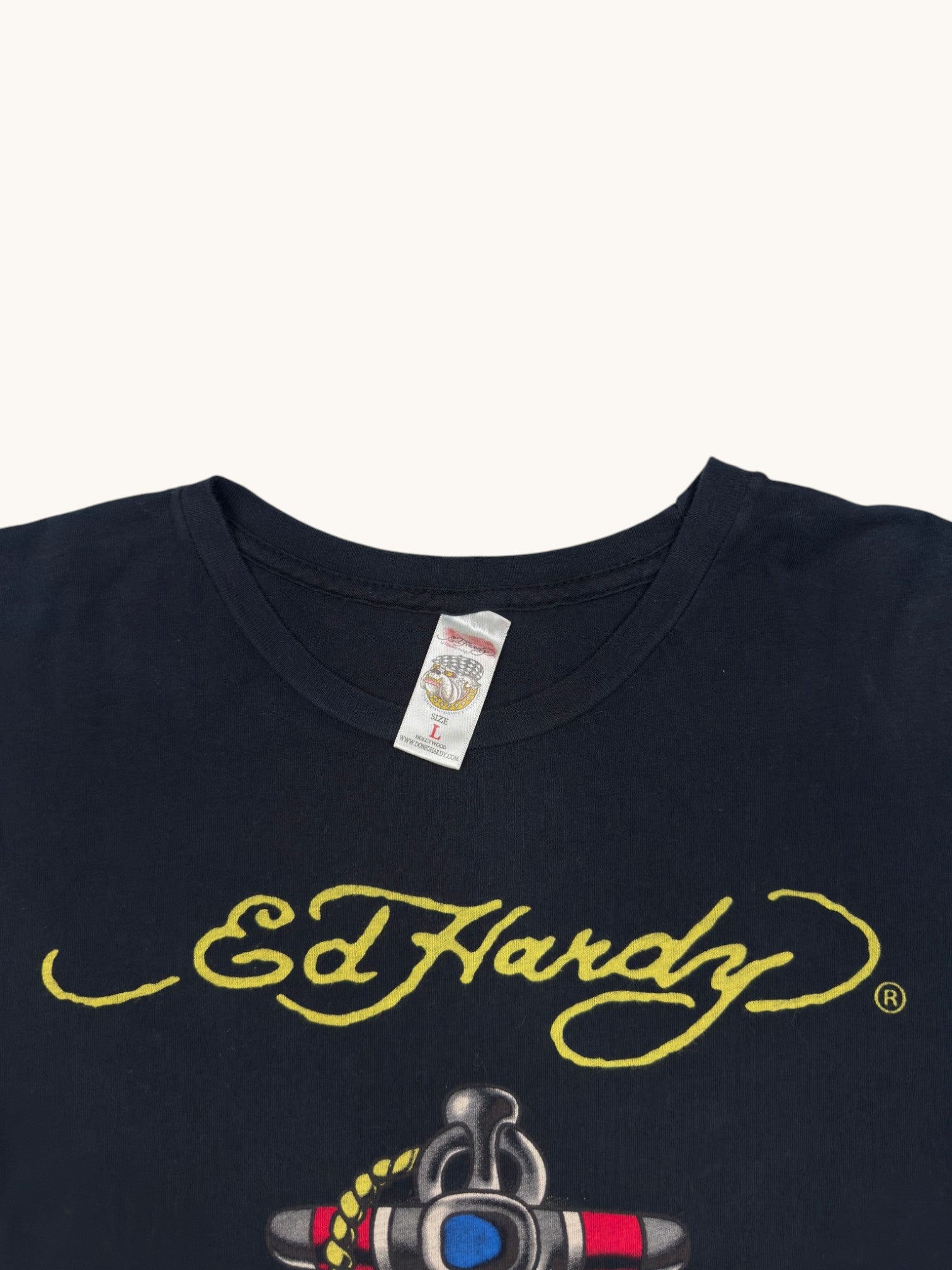 00s Ed Hardy Black Graphic Tee - L