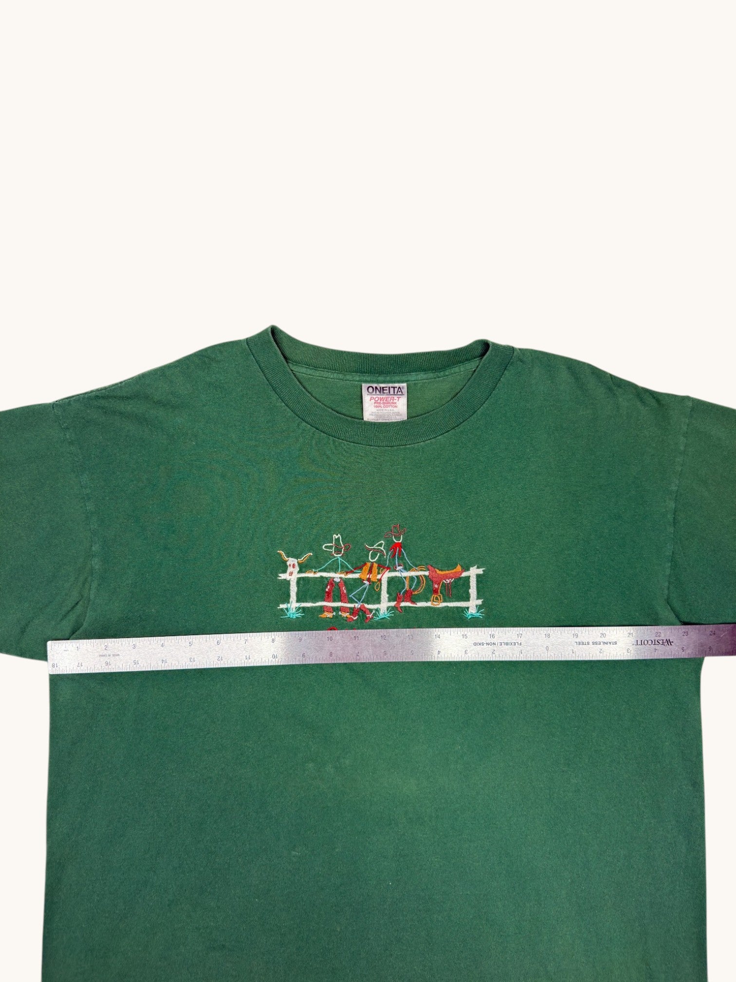 90s Oneita Green Westcliffe Tee - XL