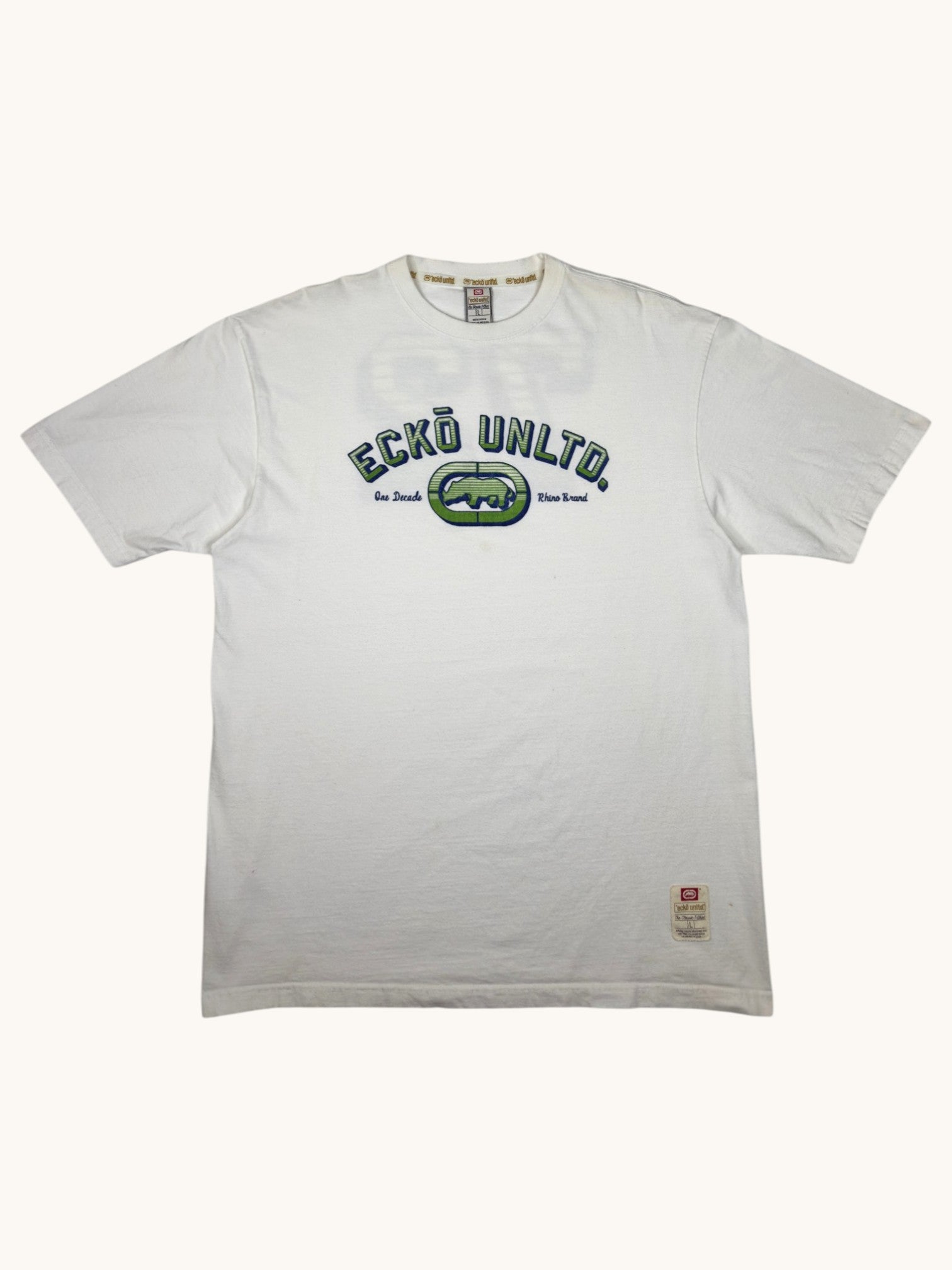 00s Ecko Unltd White Graphic Tee - L