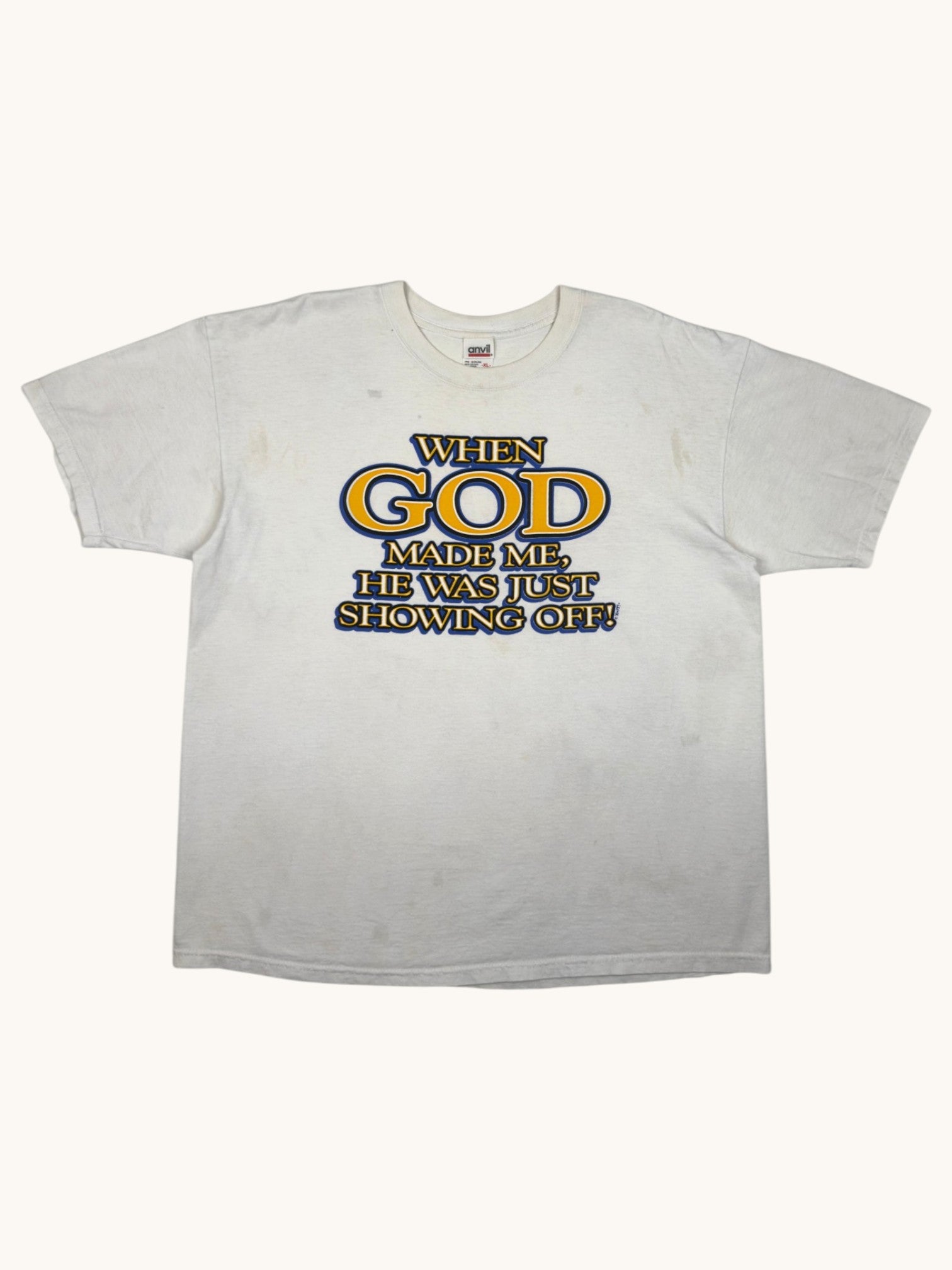 90s Anvil When God Made Me Tee - XL
