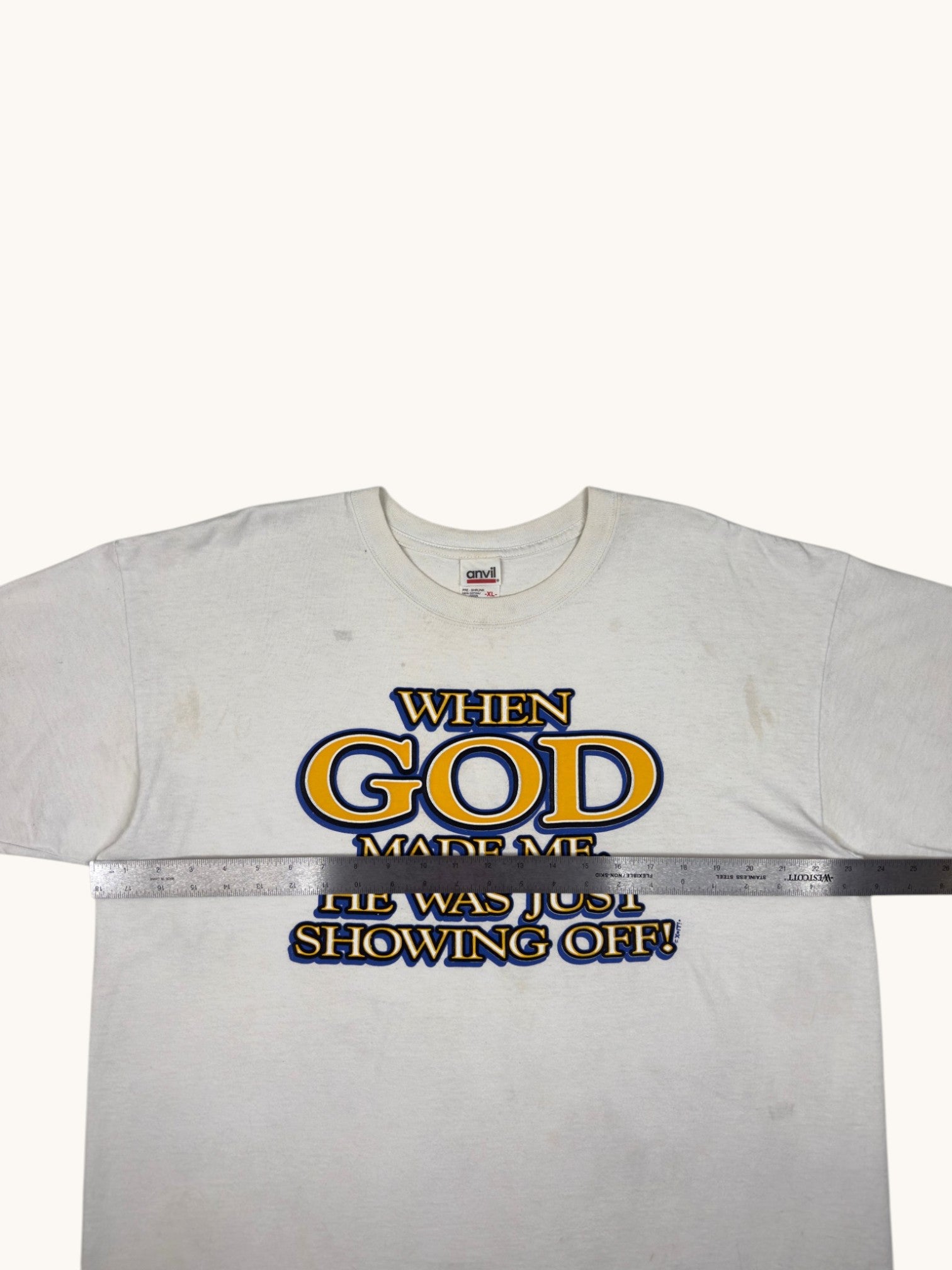 90s Anvil When God Made Me Tee - XL