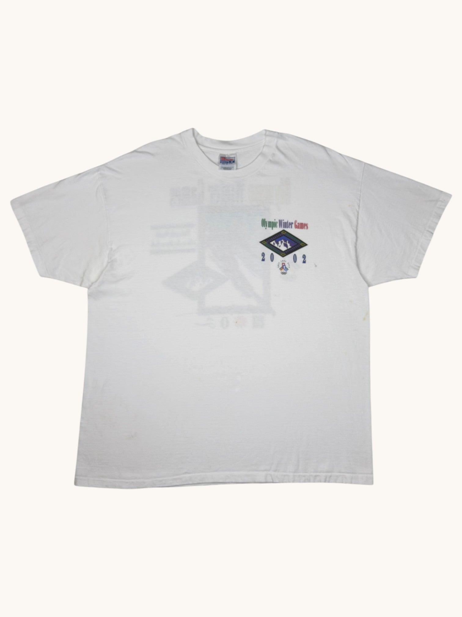 00s Hanes Beefy T Olympic Winter Games Tee - 2XL
