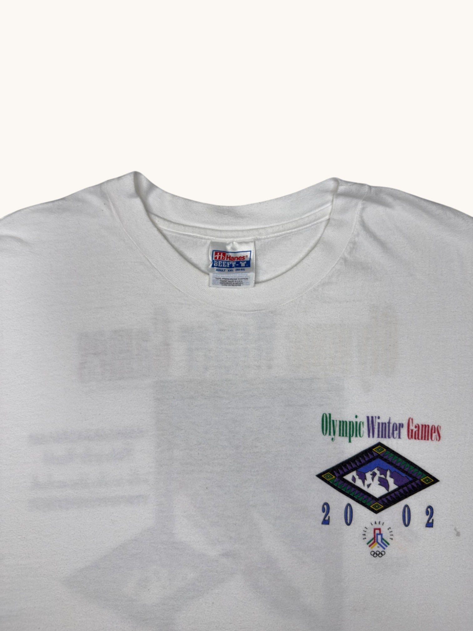 00s Hanes Beefy T Olympic Winter Games Tee - 2XL