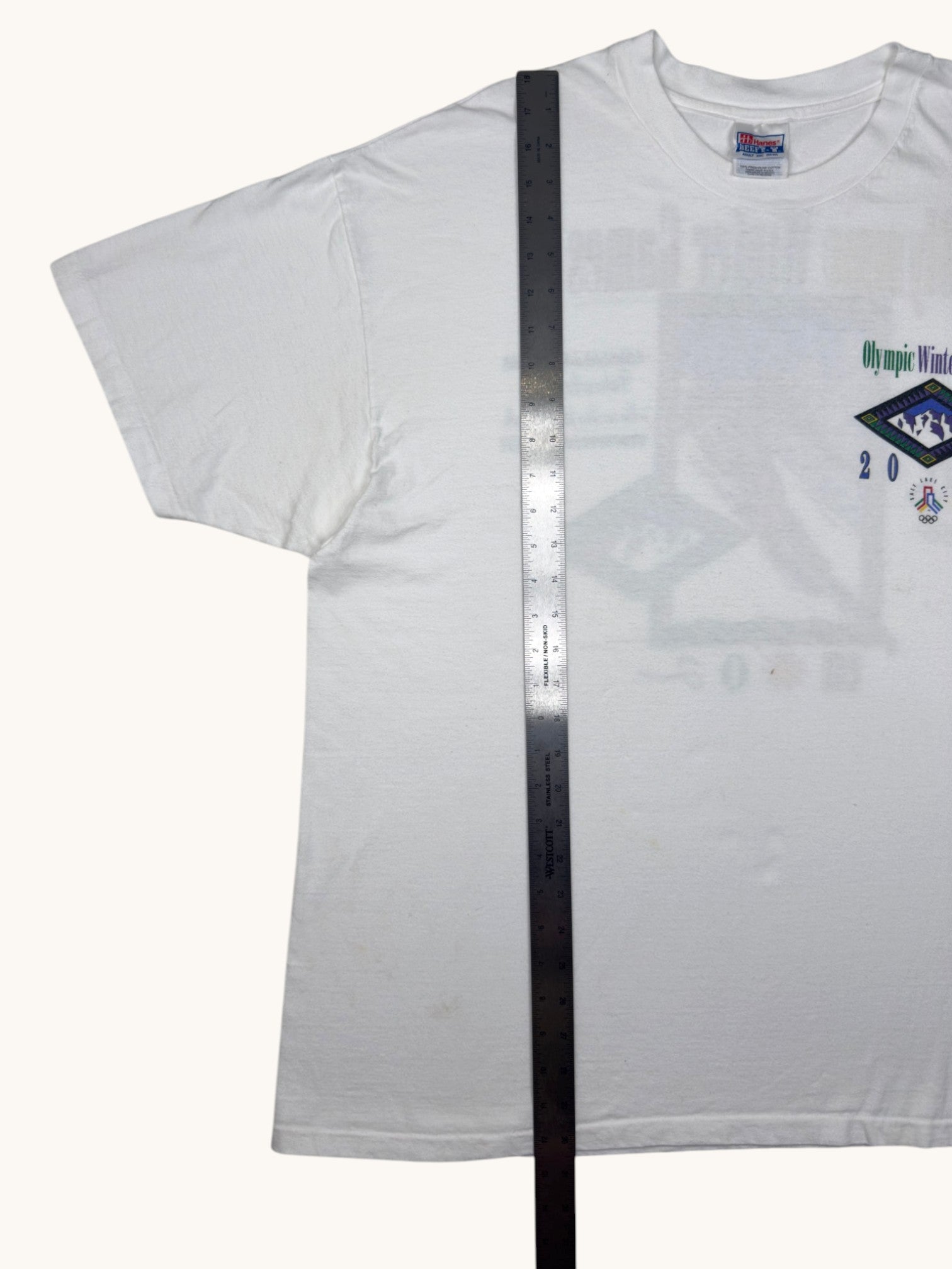 00s Hanes Beefy T Olympic Winter Games Tee - 2XL
