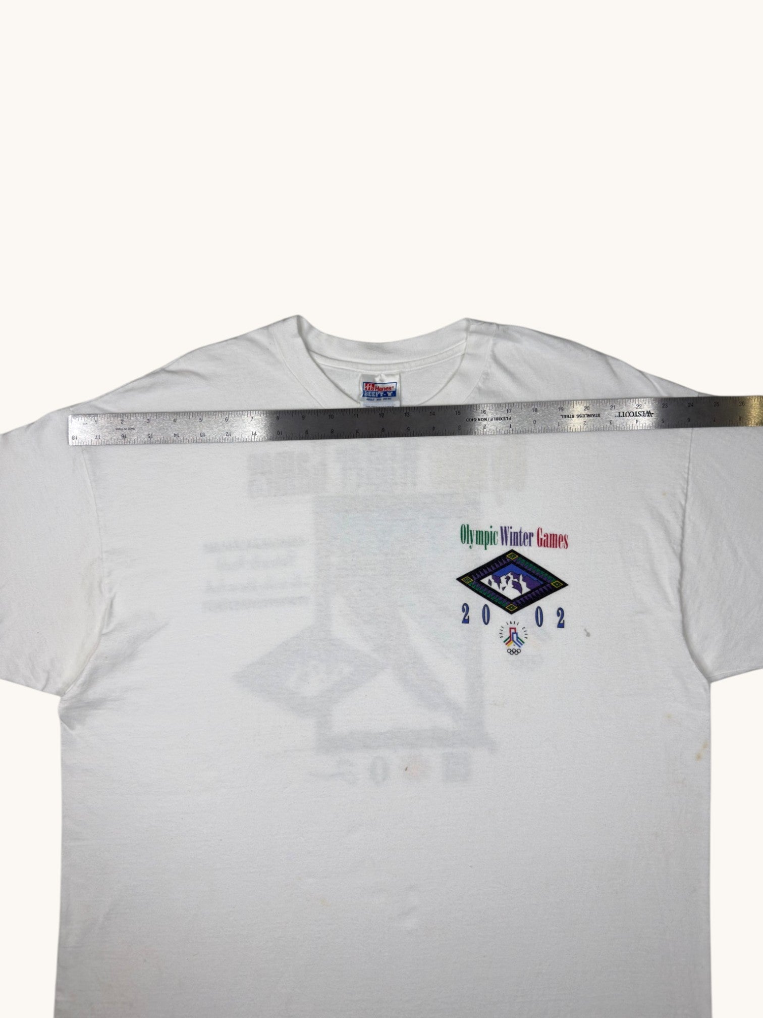 00s Hanes Beefy T Olympic Winter Games Tee - 2XL