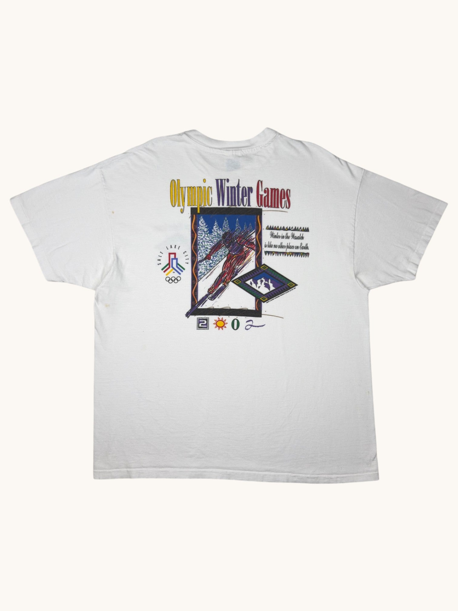 00s Hanes Beefy T Olympic Winter Games Tee - 2XL