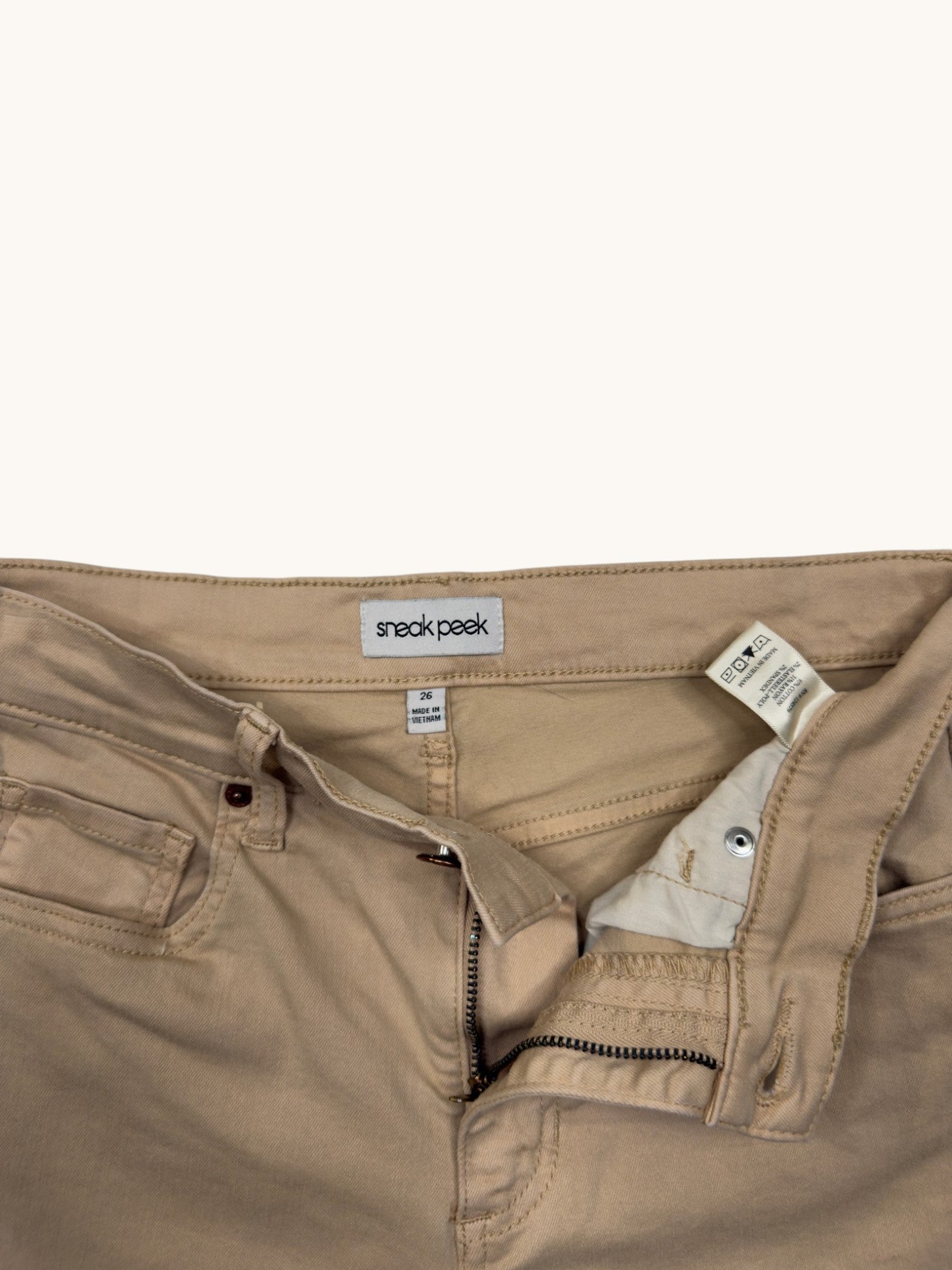 00s Sneak Peek Beige Pants - 26