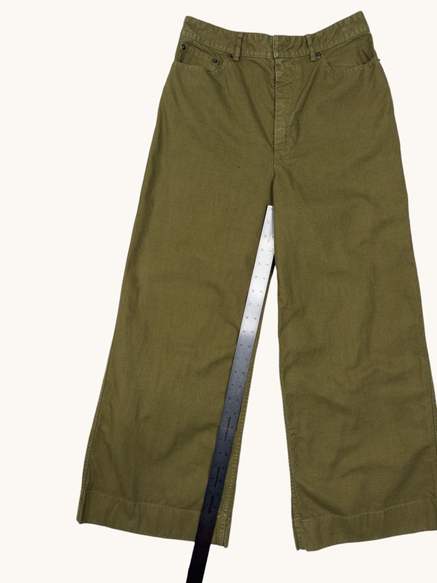 J Crew Green Cotton Pants - 4