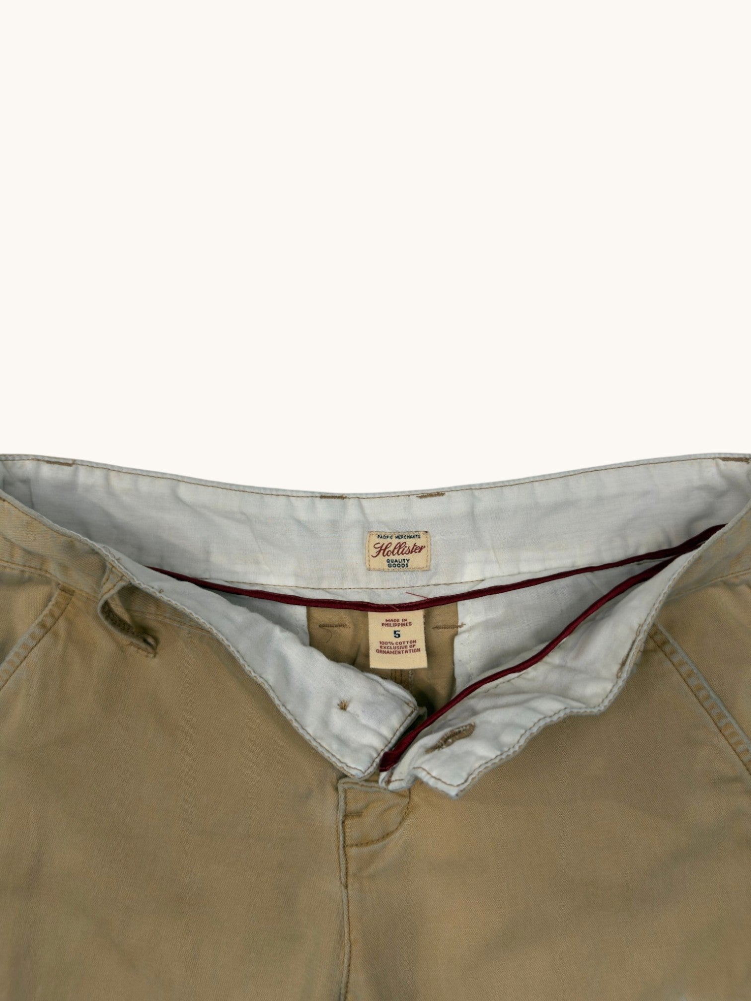 00s Hollister Beige Cargo Khaki Pants - 5