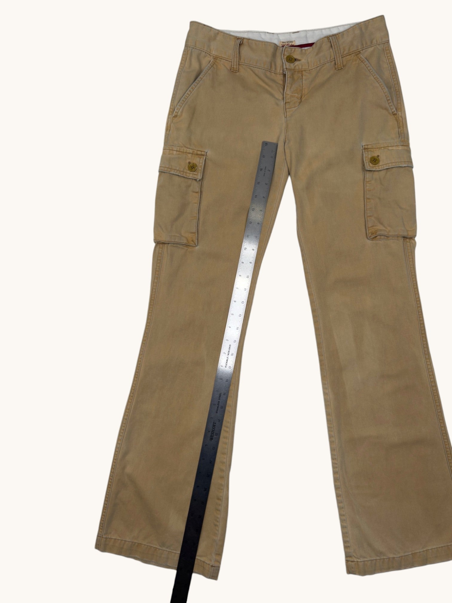 00s Hollister Beige Cargo Khaki Pants - 5