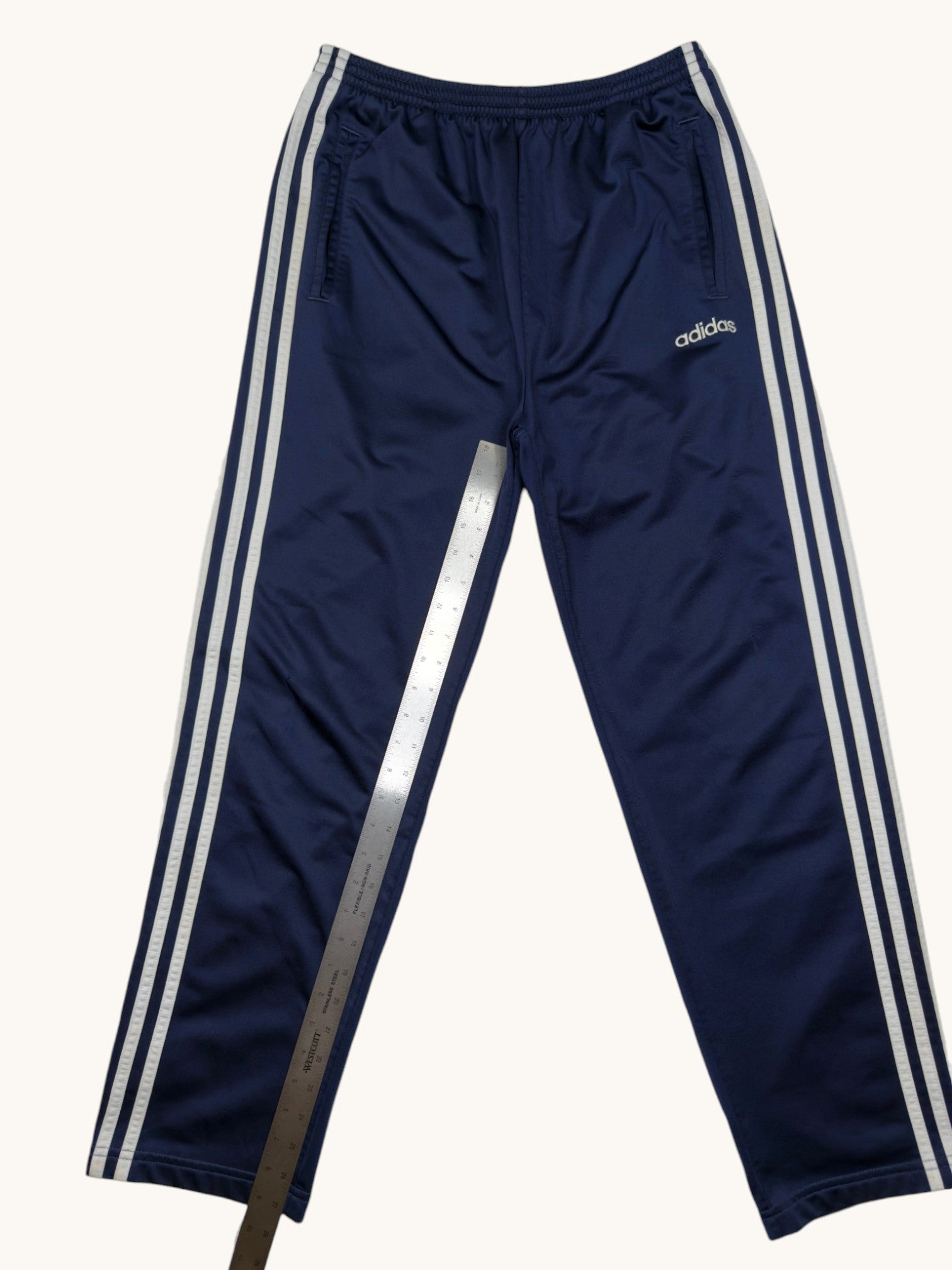 90s Adidas Navy Track Pants - M