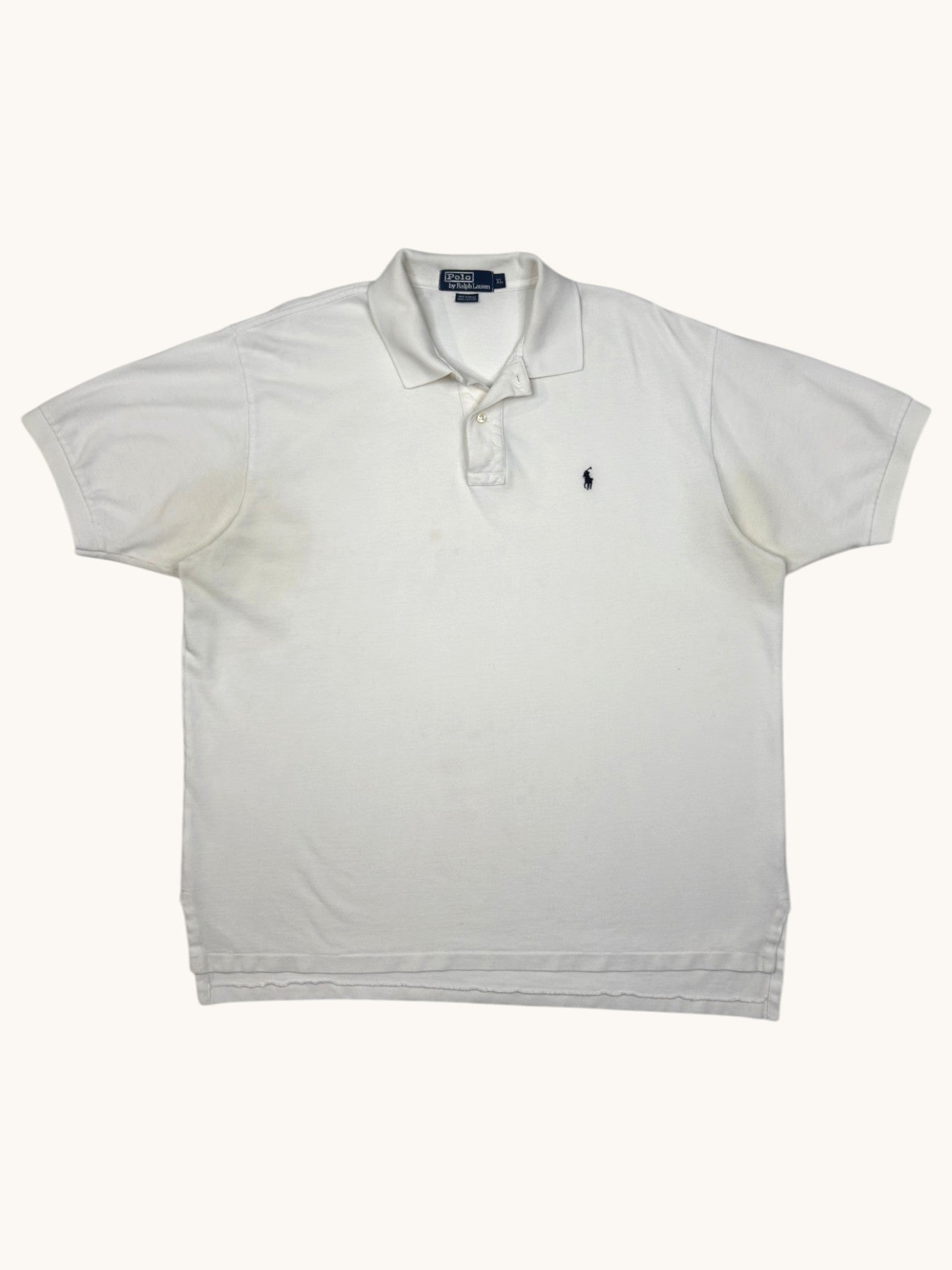 00s Ralph Lauren White Polo - XL