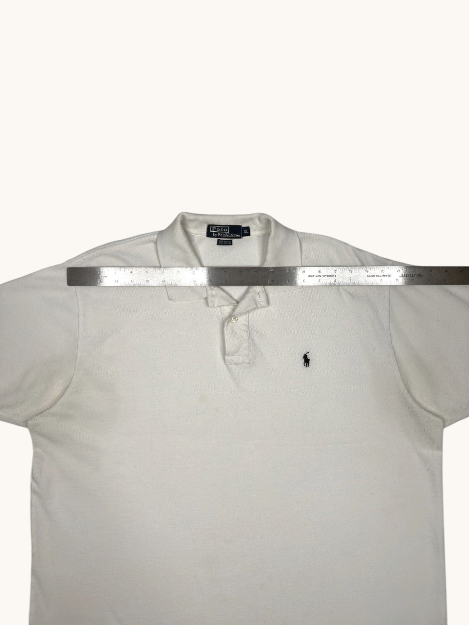 00s Ralph Lauren White Polo - XL