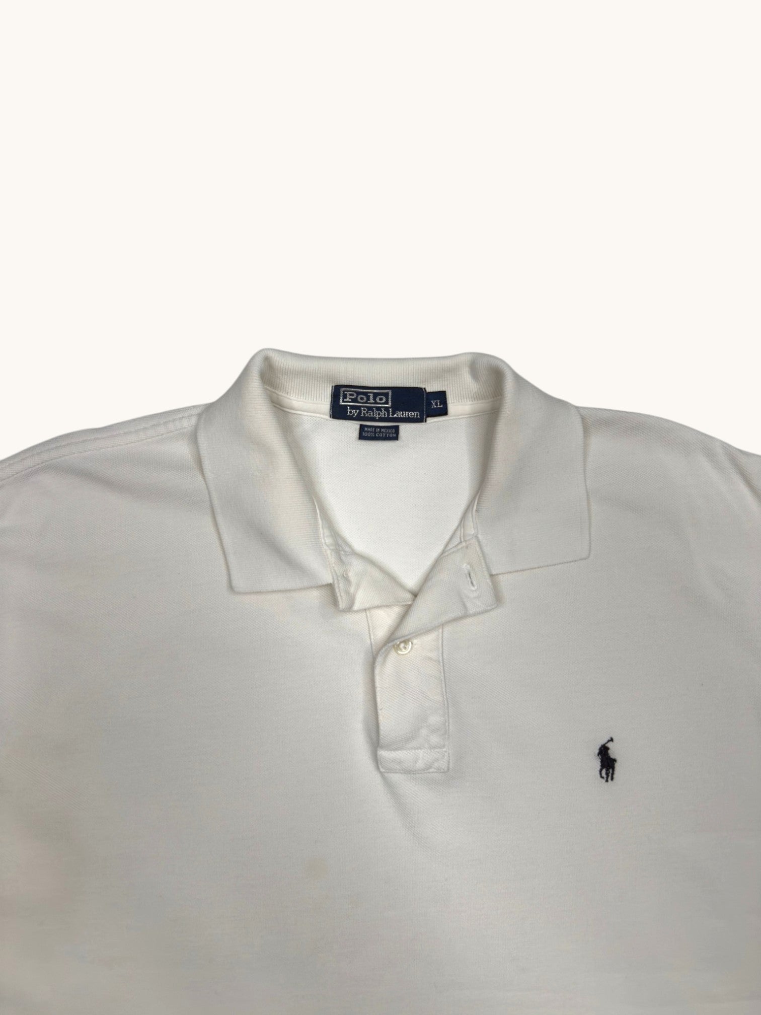 00s Ralph Lauren White Polo - XL
