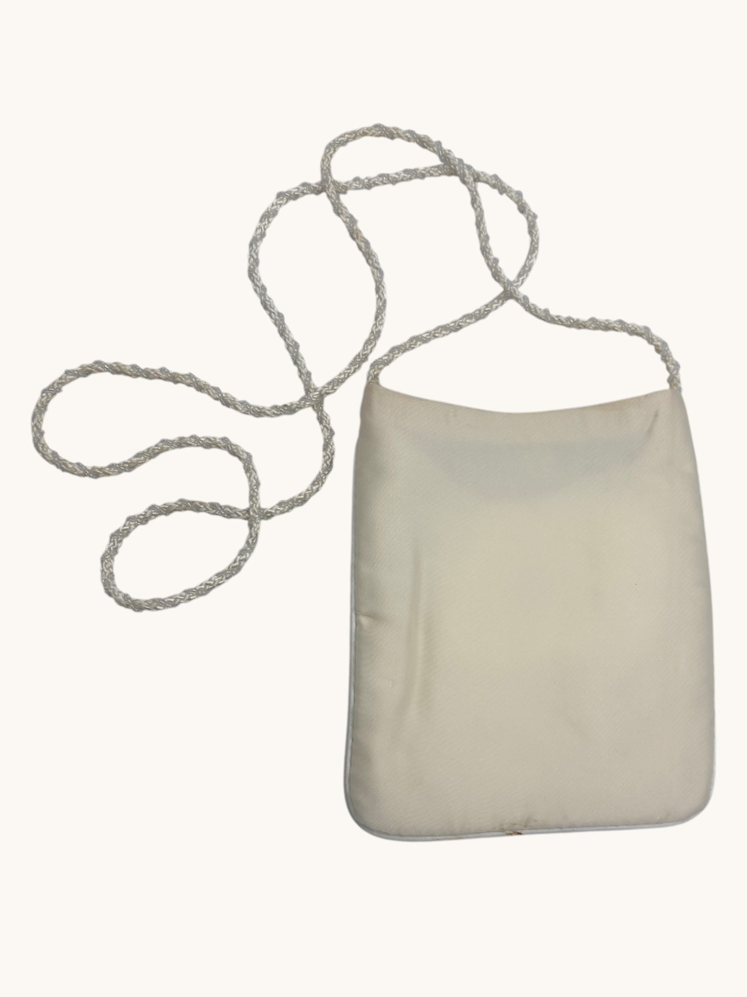 90s La Regale Ltd White Beaded Crossbody Bag