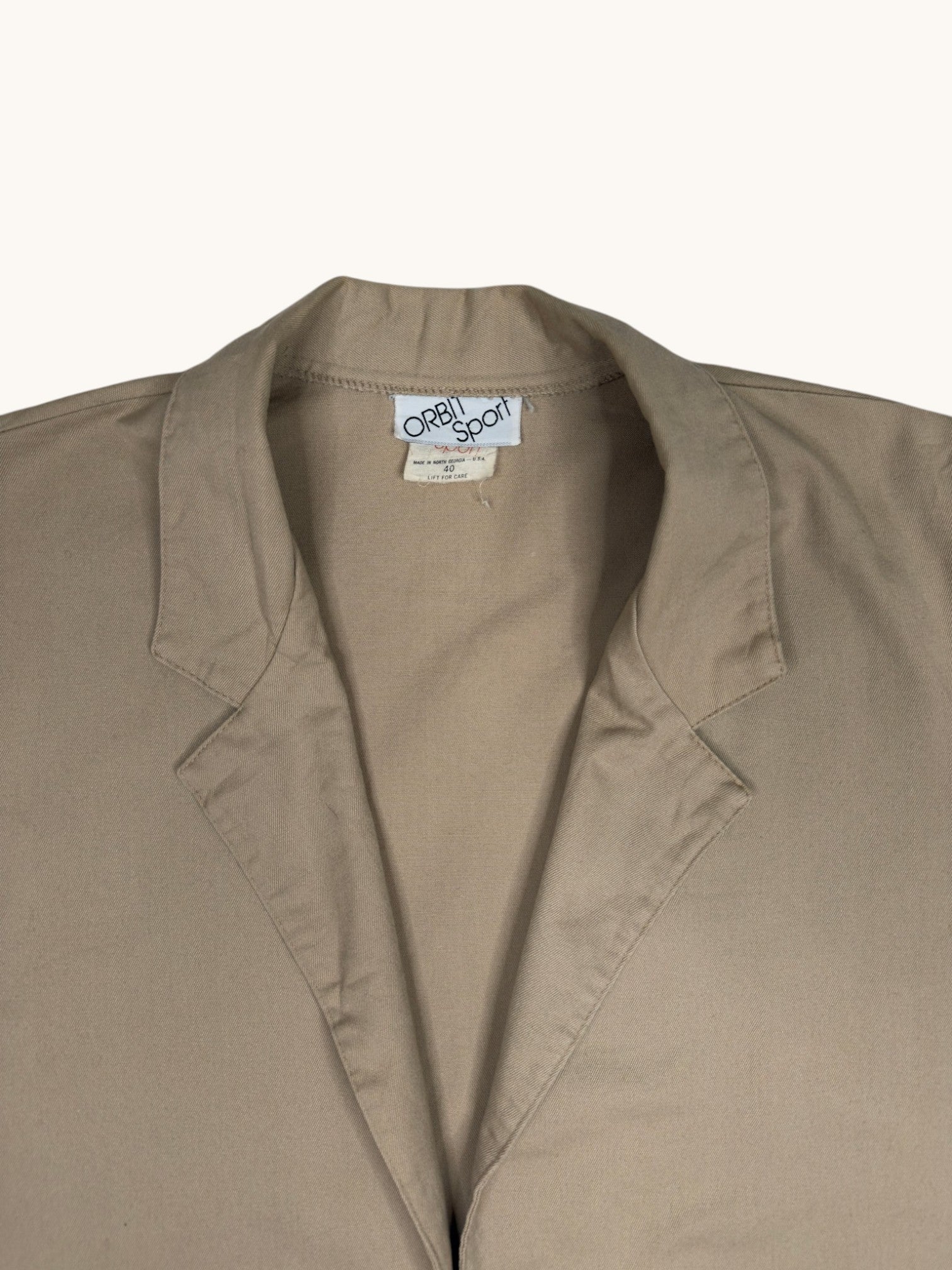90s Orbit Sport Beige Blazer Jacket - 40