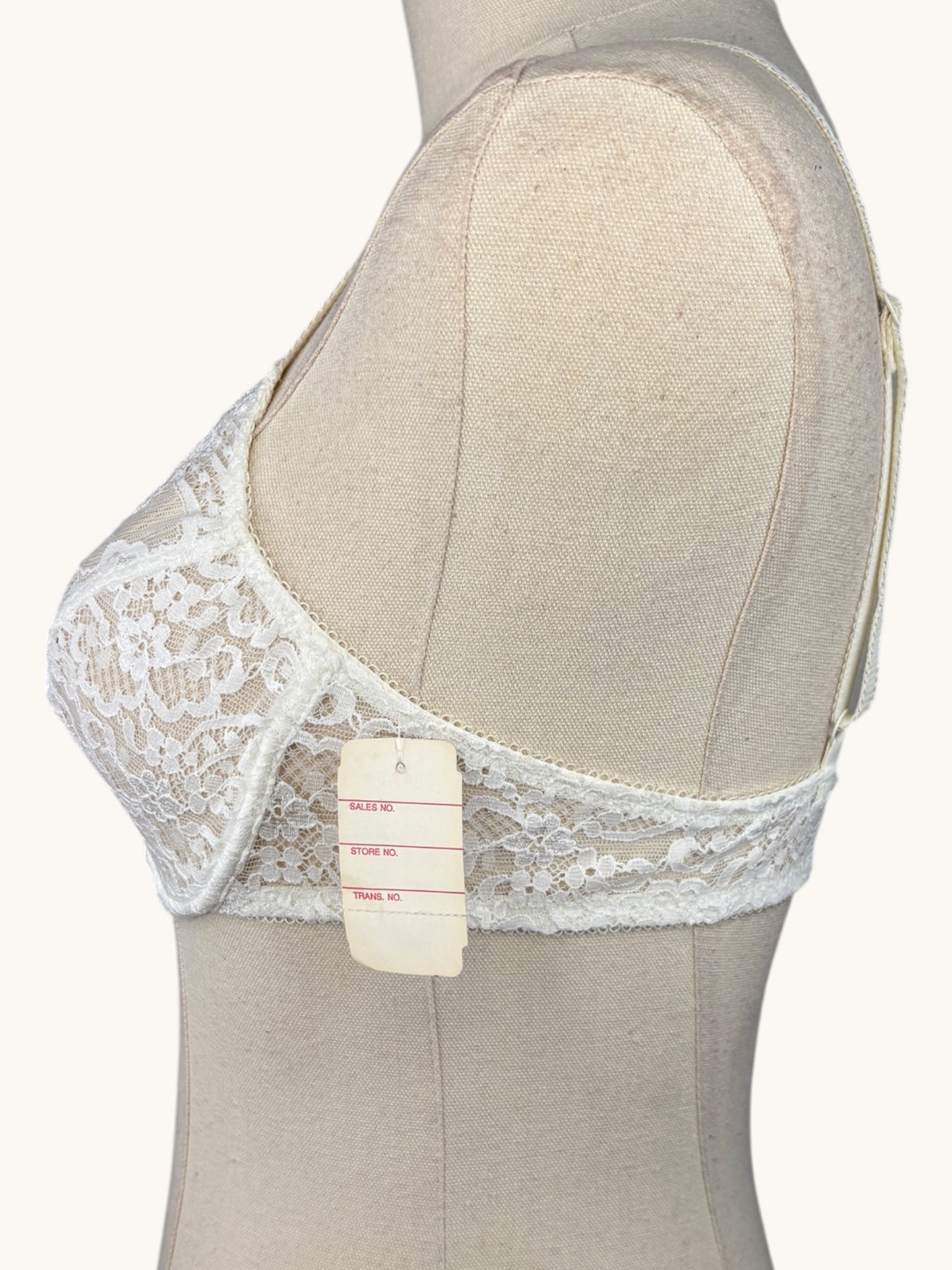 90s Jacobsons White Lace Bralette - 36A