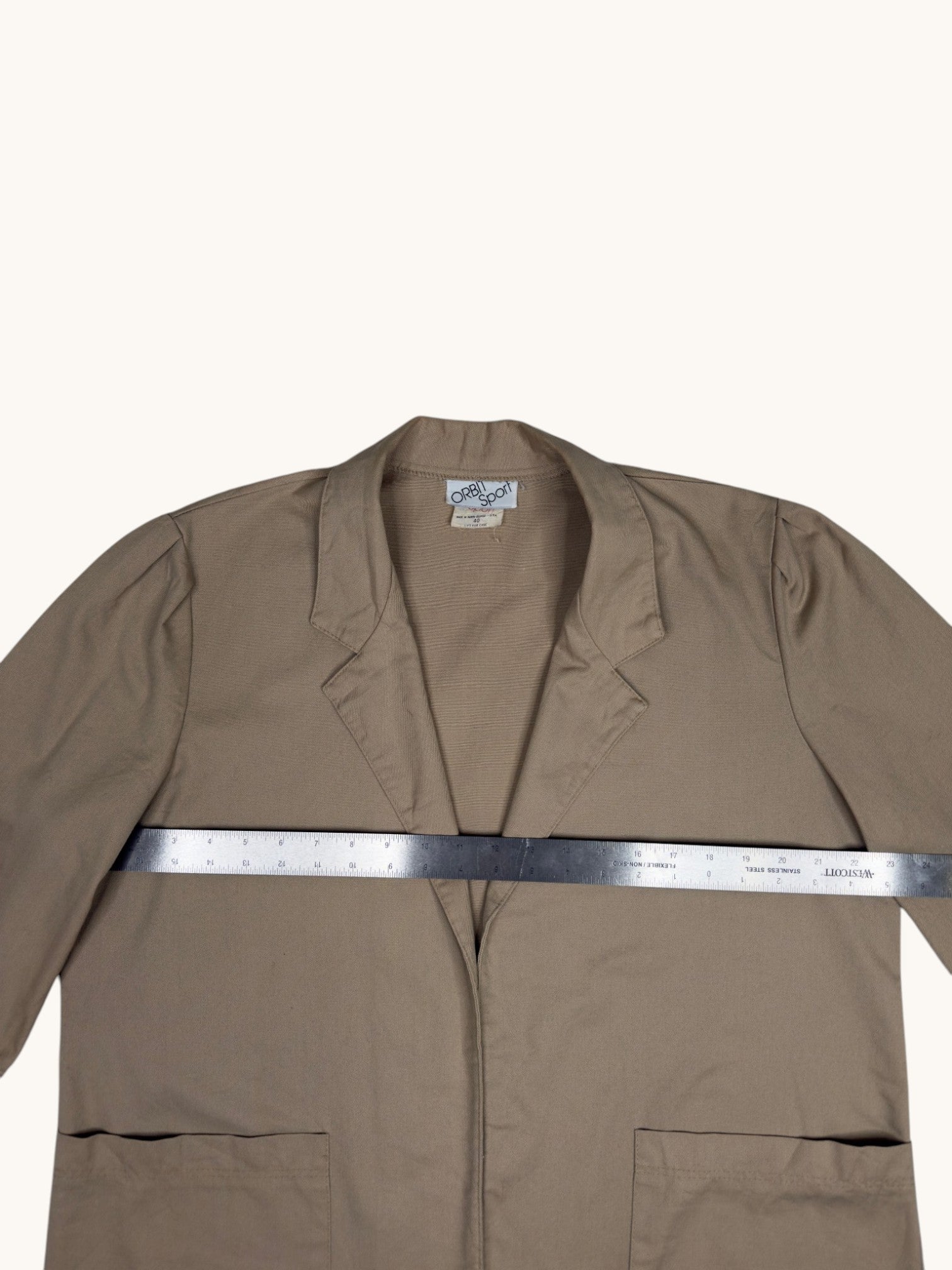 90s Orbit Sport Beige Blazer Jacket - 40