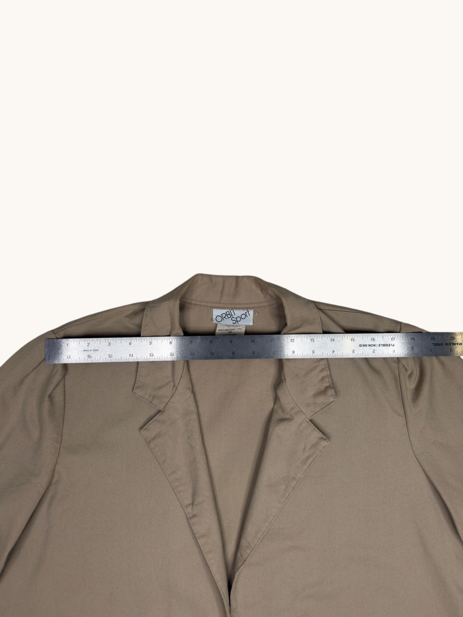 90s Orbit Sport Beige Blazer Jacket - 40
