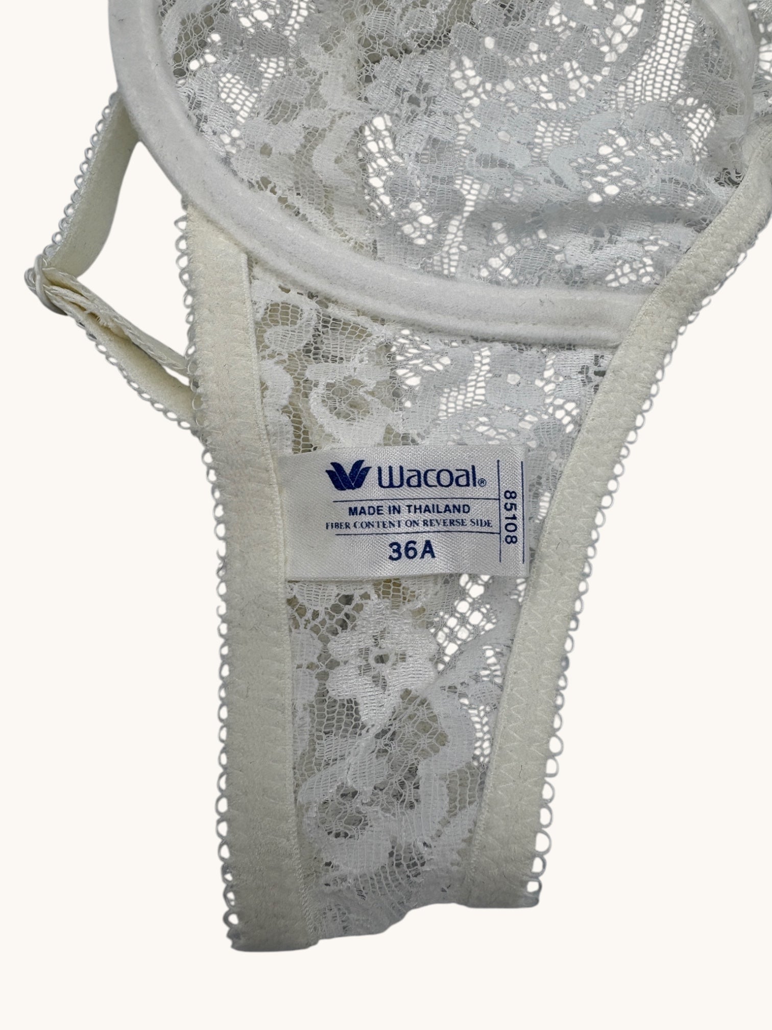 90s Jacobsons White Lace Bralette - 36A
