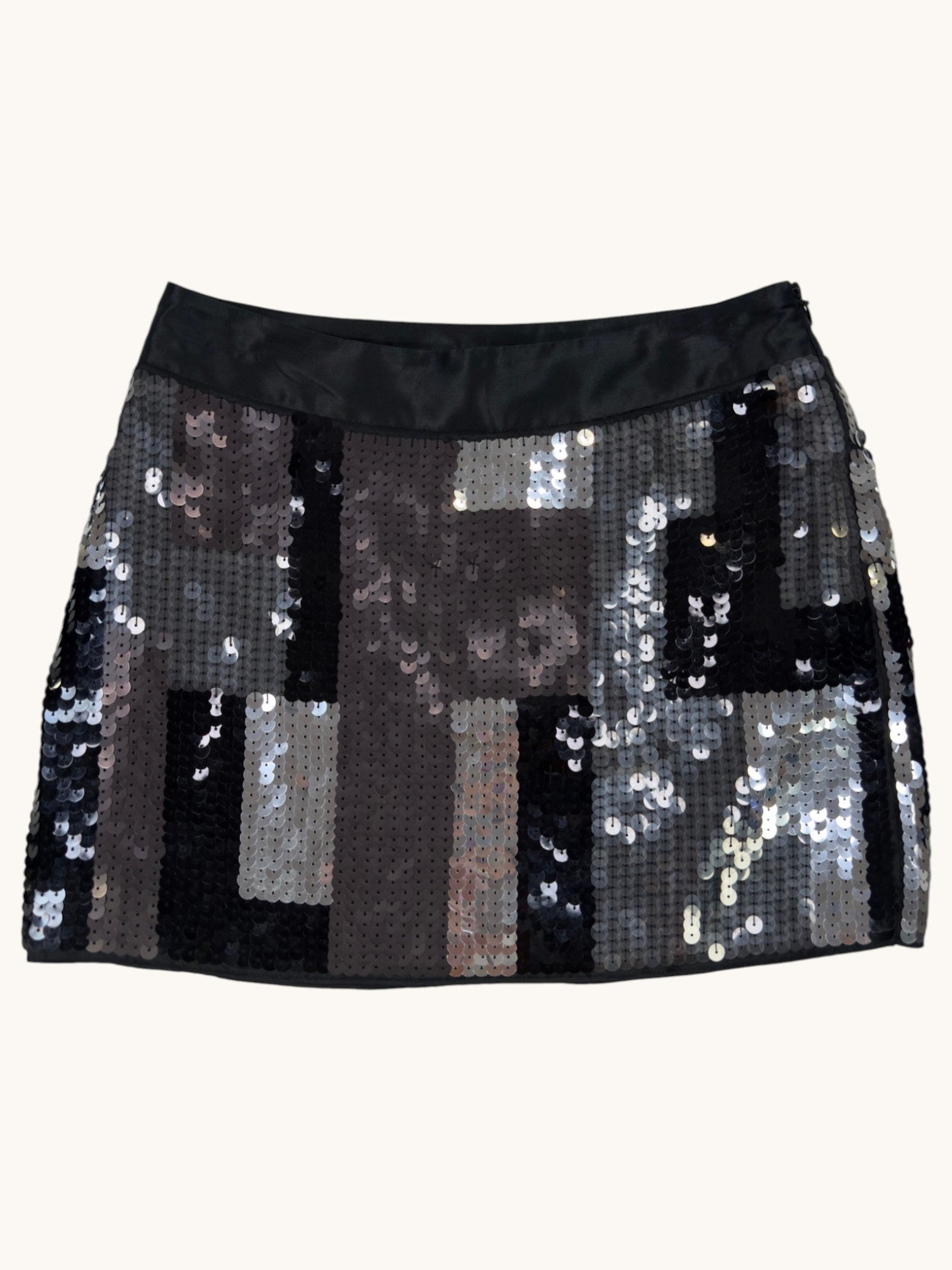 00s Express Silver Sequin Skirt - 0