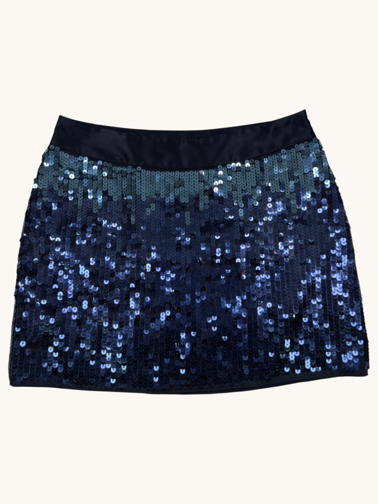 00s Express Blue Sequin Skirt - 0