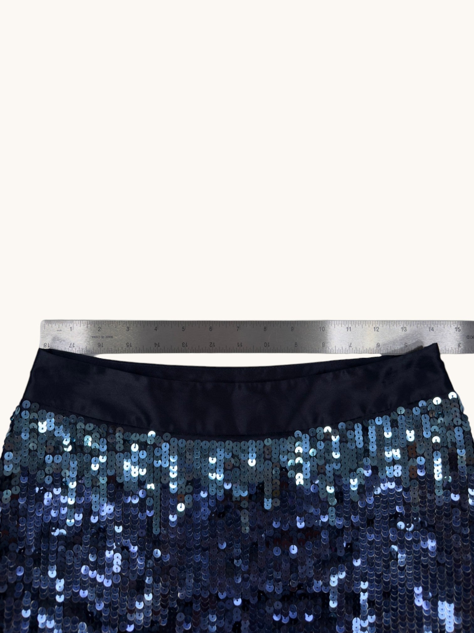 00s Express Blue Sequin Skirt - 0